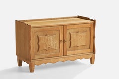 Danish Designer, Cabinet, Oak, Brass, Denmark, 1960s