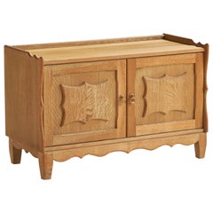 Cabinet de designer danois, Oak Oak, Brass, Danemark, années 1960