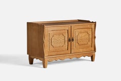 Danish Designer, Cabinet, Oak, Iron, Denmark, 1950s