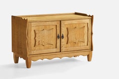Danish Designer, Cabinet, Oak, Iron, Denmark, 1960s