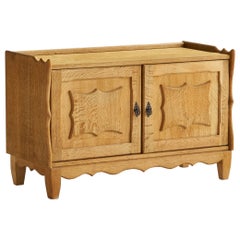 Cabinet de designer danois, Oak Oak, Iron, Danemark, années 1960
