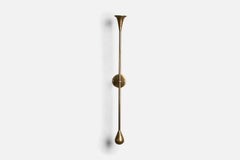 Danish Designer, Candle Sconce, Brass, Denmark, 1940s