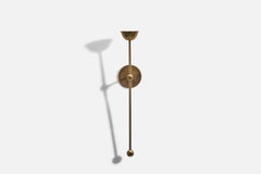Danish Designer, Candle Sconces, Brass, Denmark, 1940s