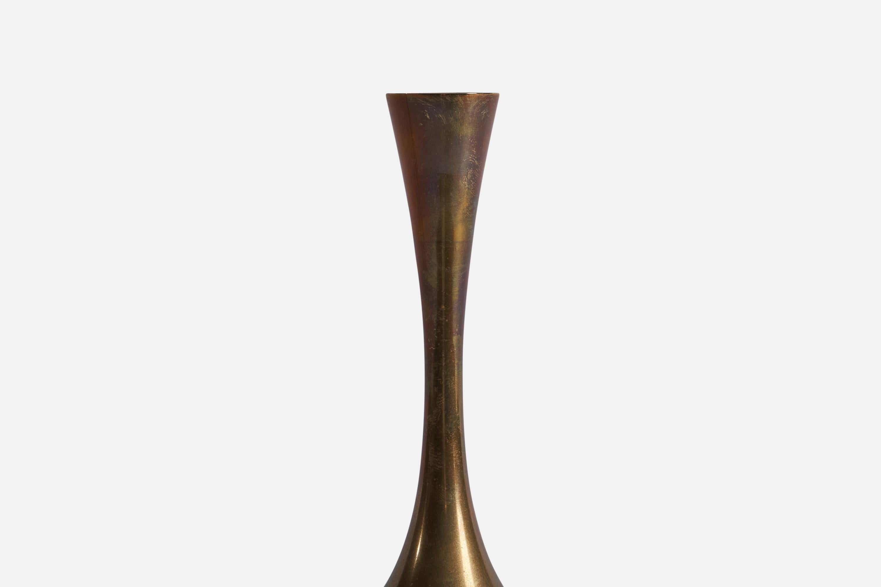 Mid-20th Century Danish Designer, Candle Sticks, Brass, Denmark, 1950s