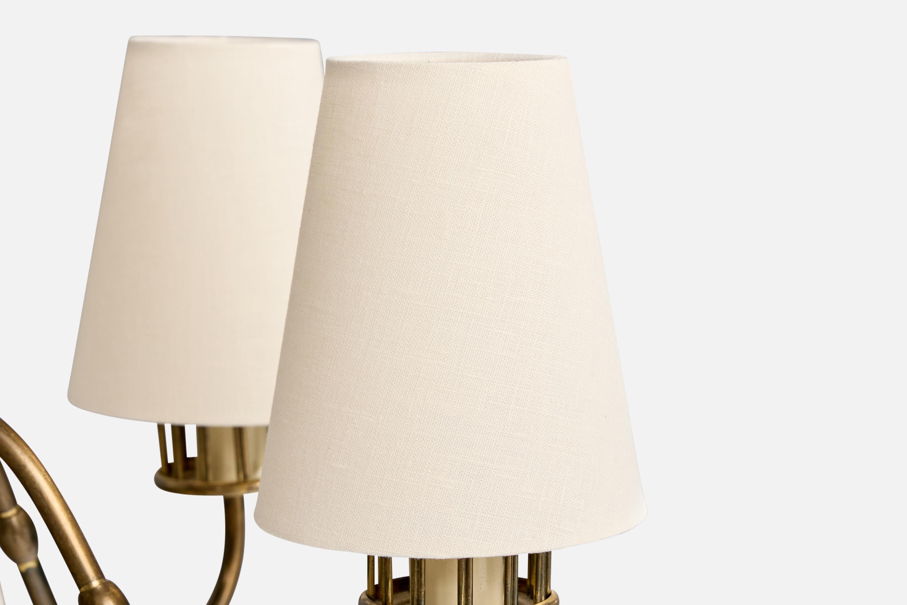 Designer danois, lustre, laiton, Corde, Fabrice, Danemark, années 1930 en vente 1