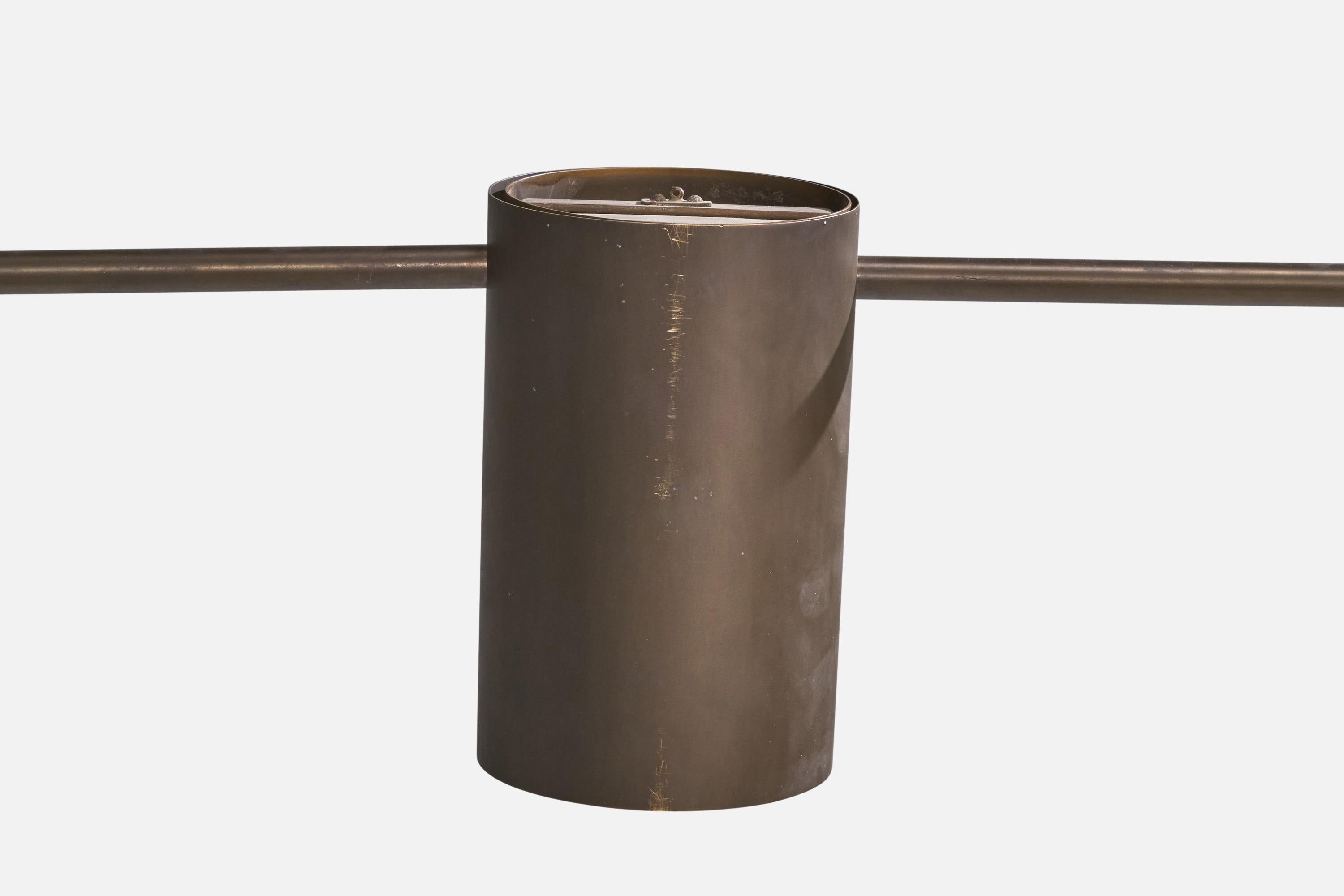 Laiton Designer danois, lustre, laiton, Danemark, 1960 en vente