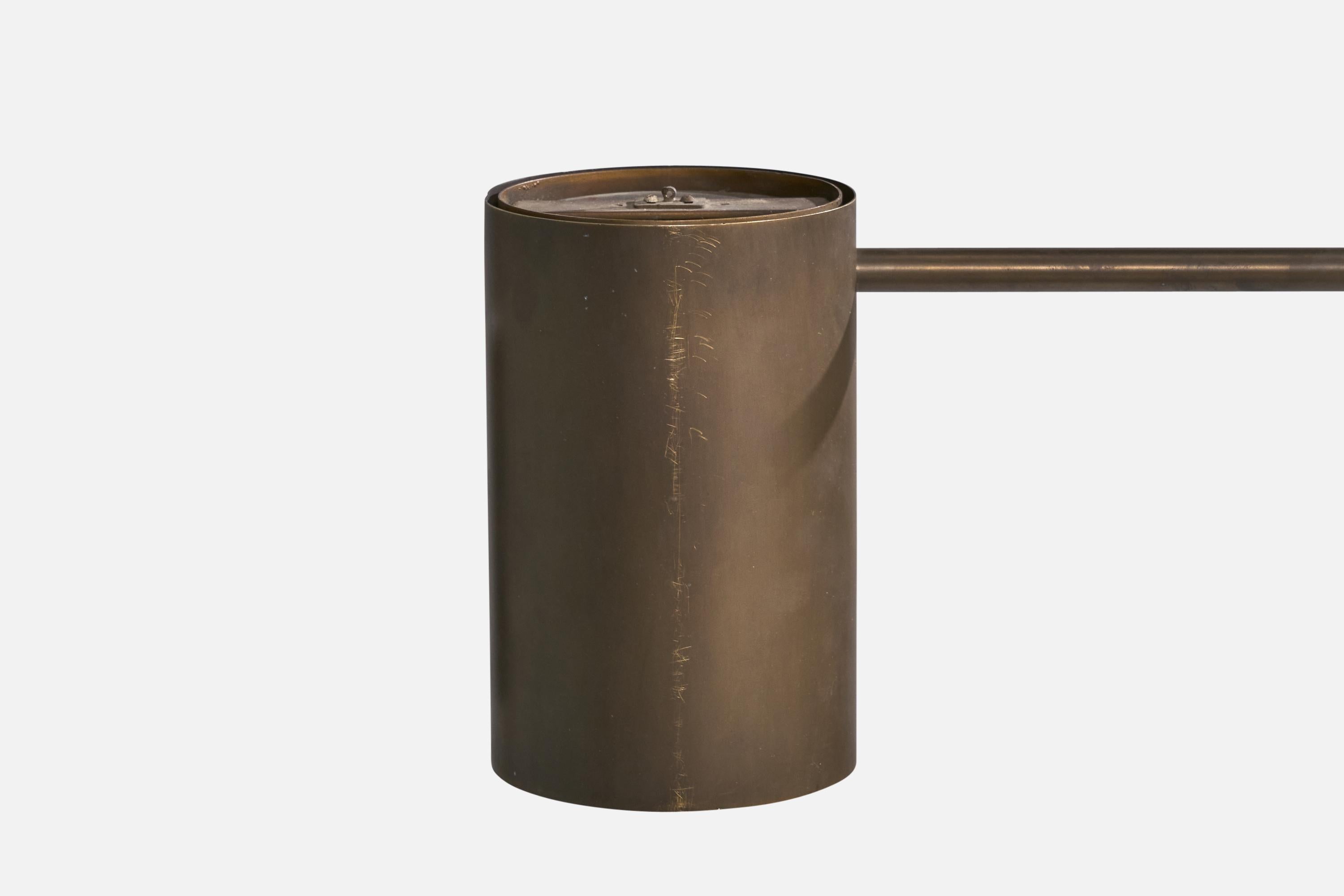 Designer danois, lustre, laiton, Danemark, 1960 en vente 1