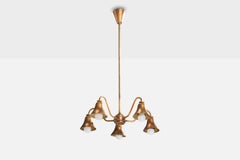 Dänischer Designer, Kronleuchter, Kupfer, Dänemark, 1940er Jahre