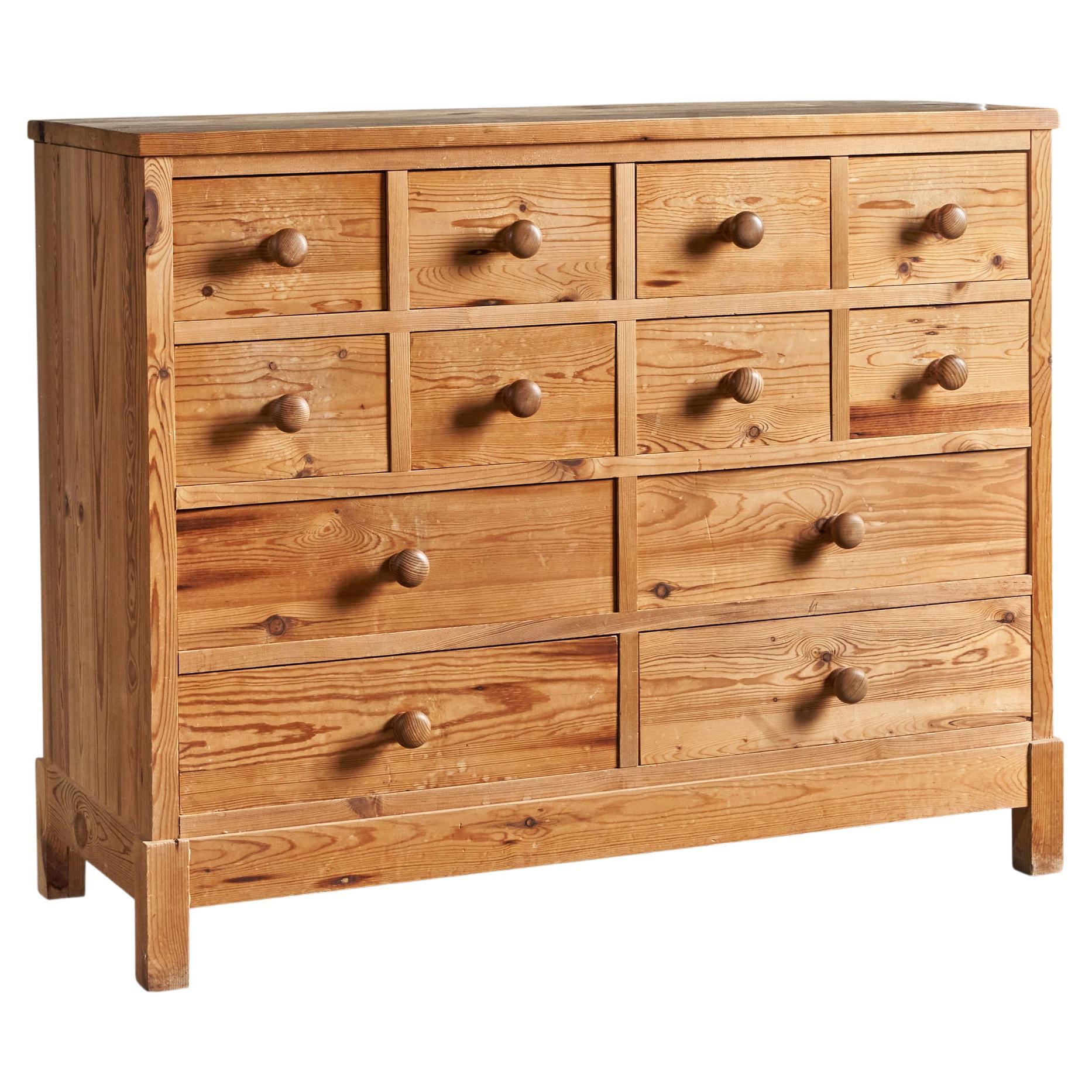 Danish Designer, Chest of Drawers, Pine, Denmark, c. 1960s