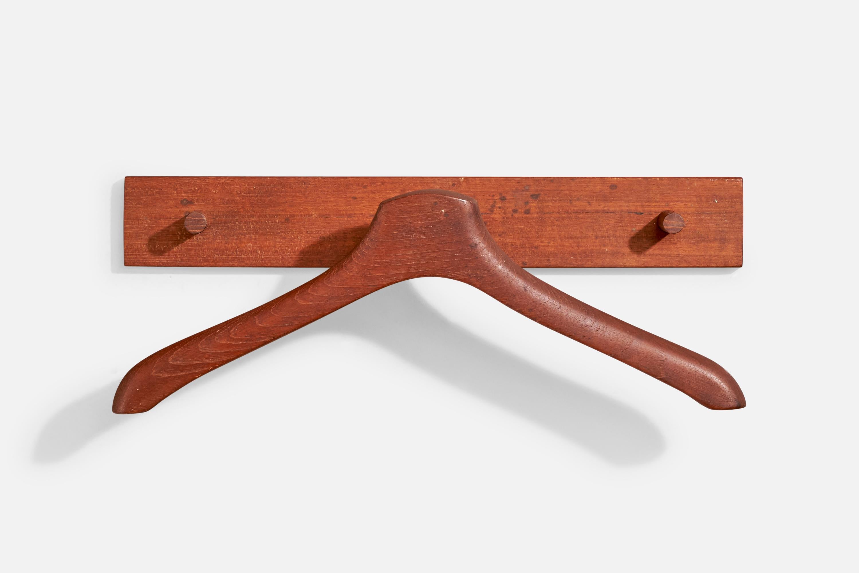 Mid-Century Modern Danish Designer, Coat Rack, Teak, Denmark, 1950s For Sale