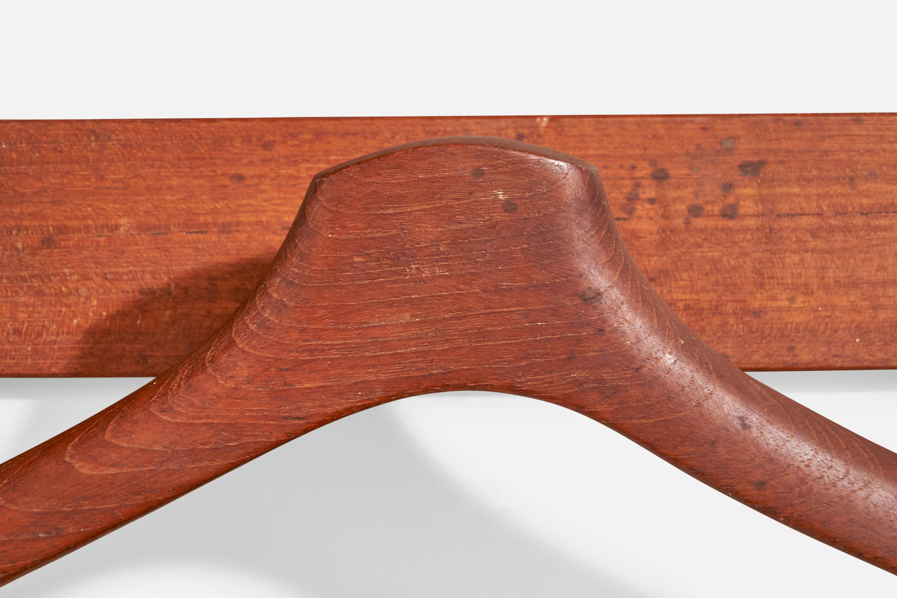 Danish Designer, Coat Rack, Teak, Denmark, 1950s For Sale 2