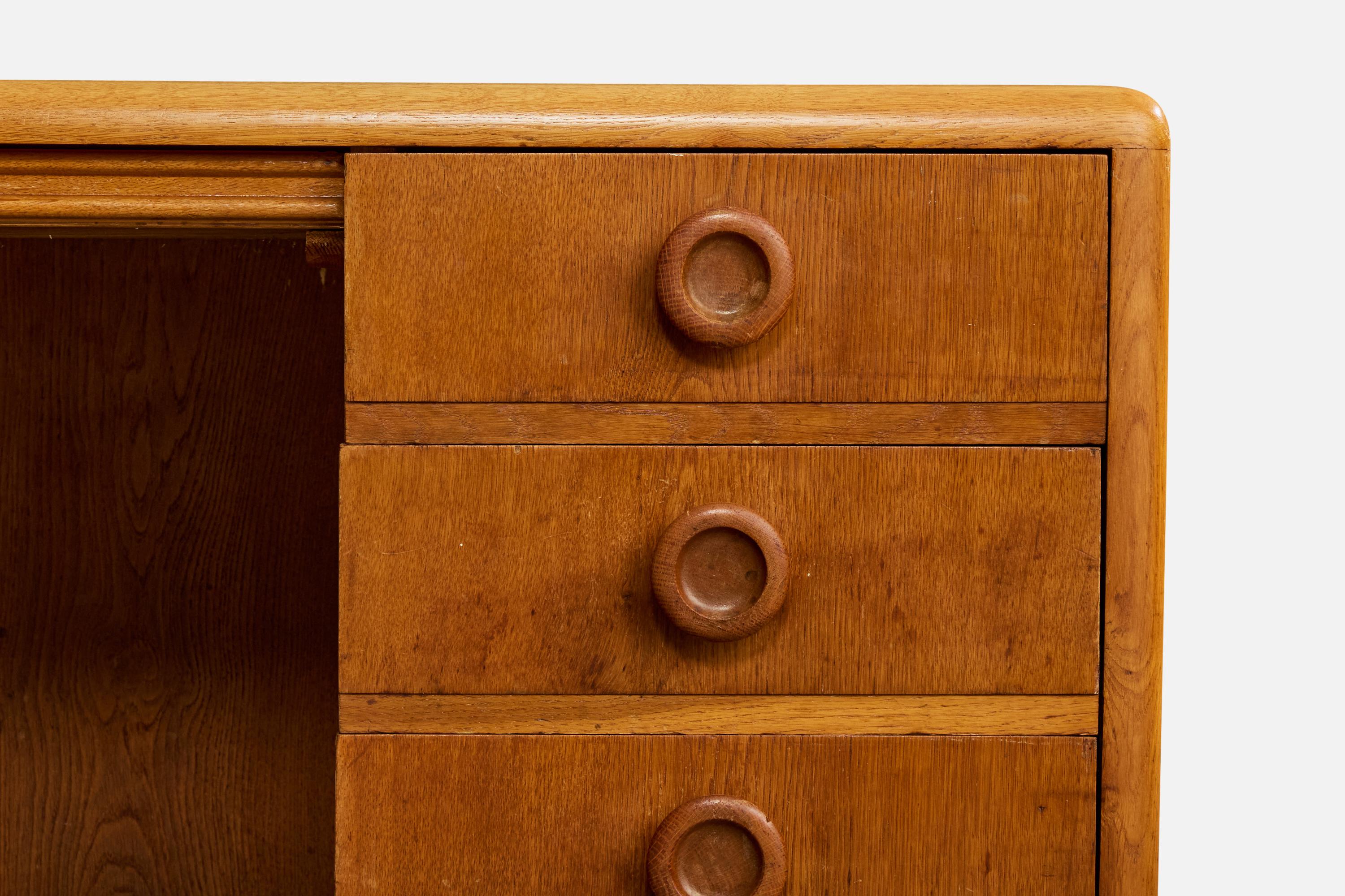 Danish Designer, Desk, Oak, Denmark, 1950s im Angebot 4