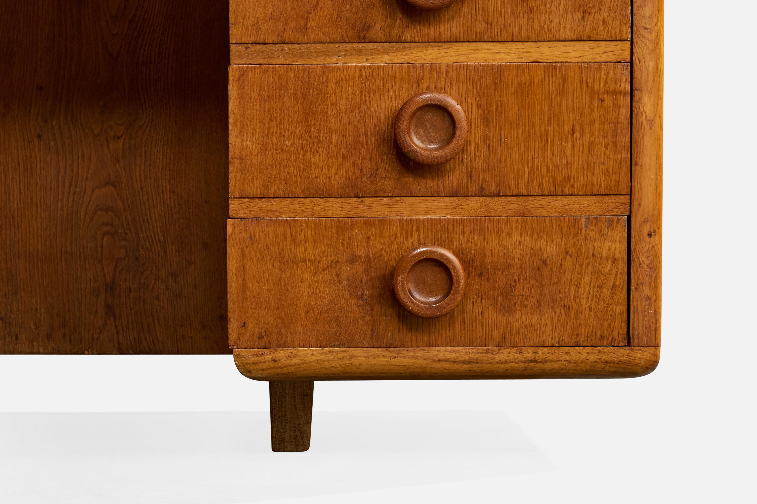 Danish Designer, Desk, Oak, Denmark, 1950s im Angebot 5