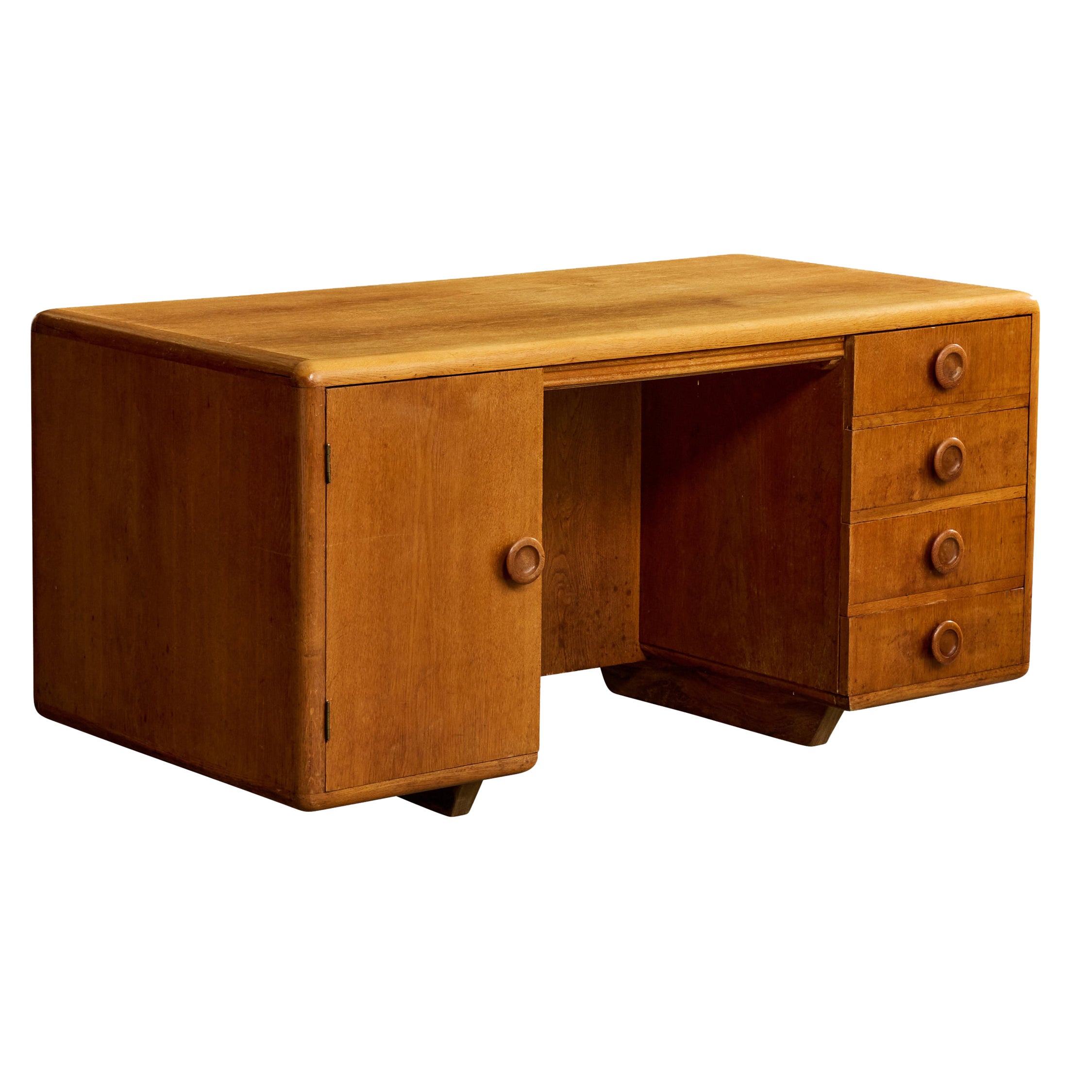 Danish Designer, Desk, Oak, Denmark, 1950s im Angebot