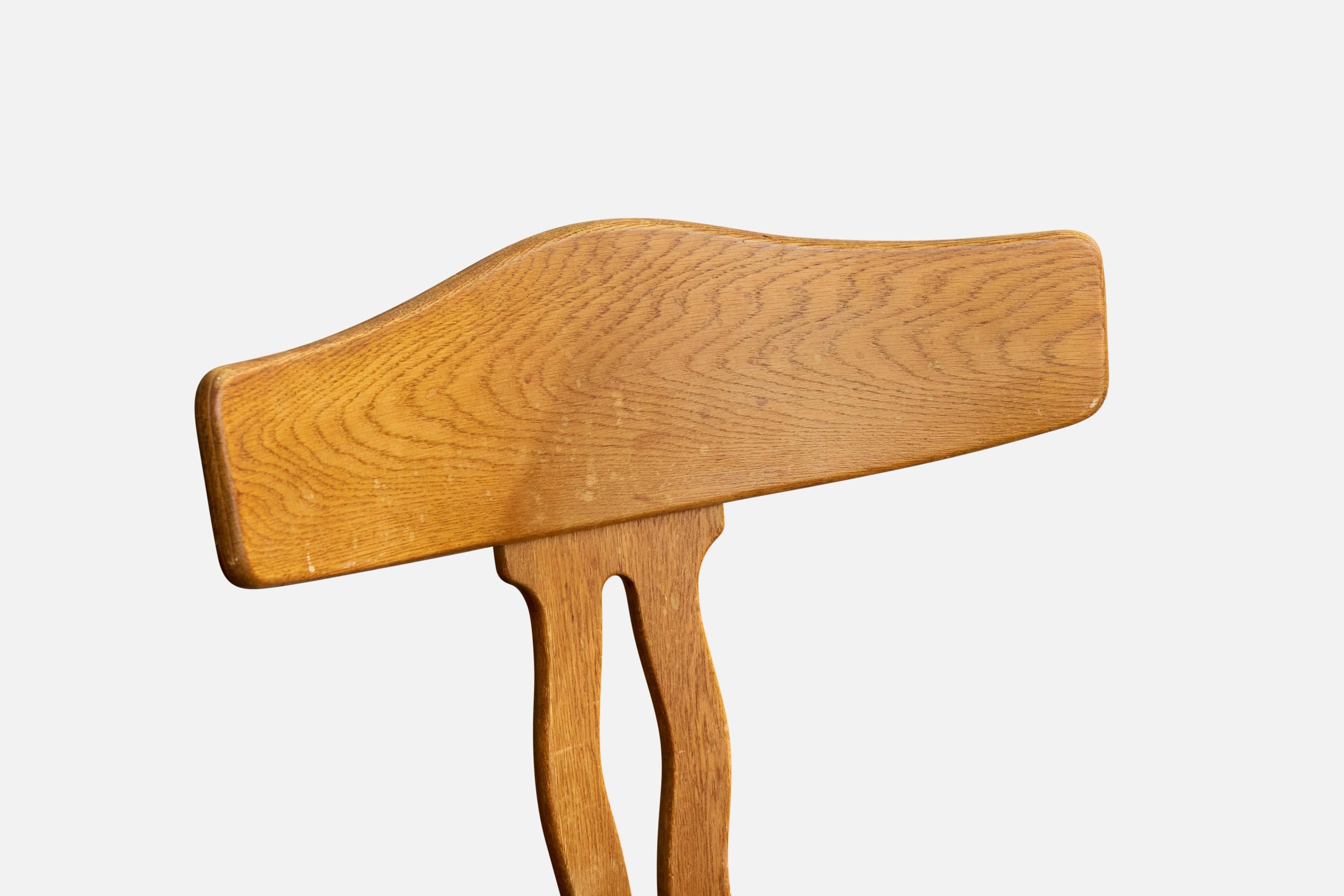 Danish Designer, Dining Room Chairs, Oak, Fabric, Denmark, 1960s For Sale 5