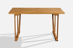 Danish Designer, Dining Table, Pine, Denmark, 1970s
