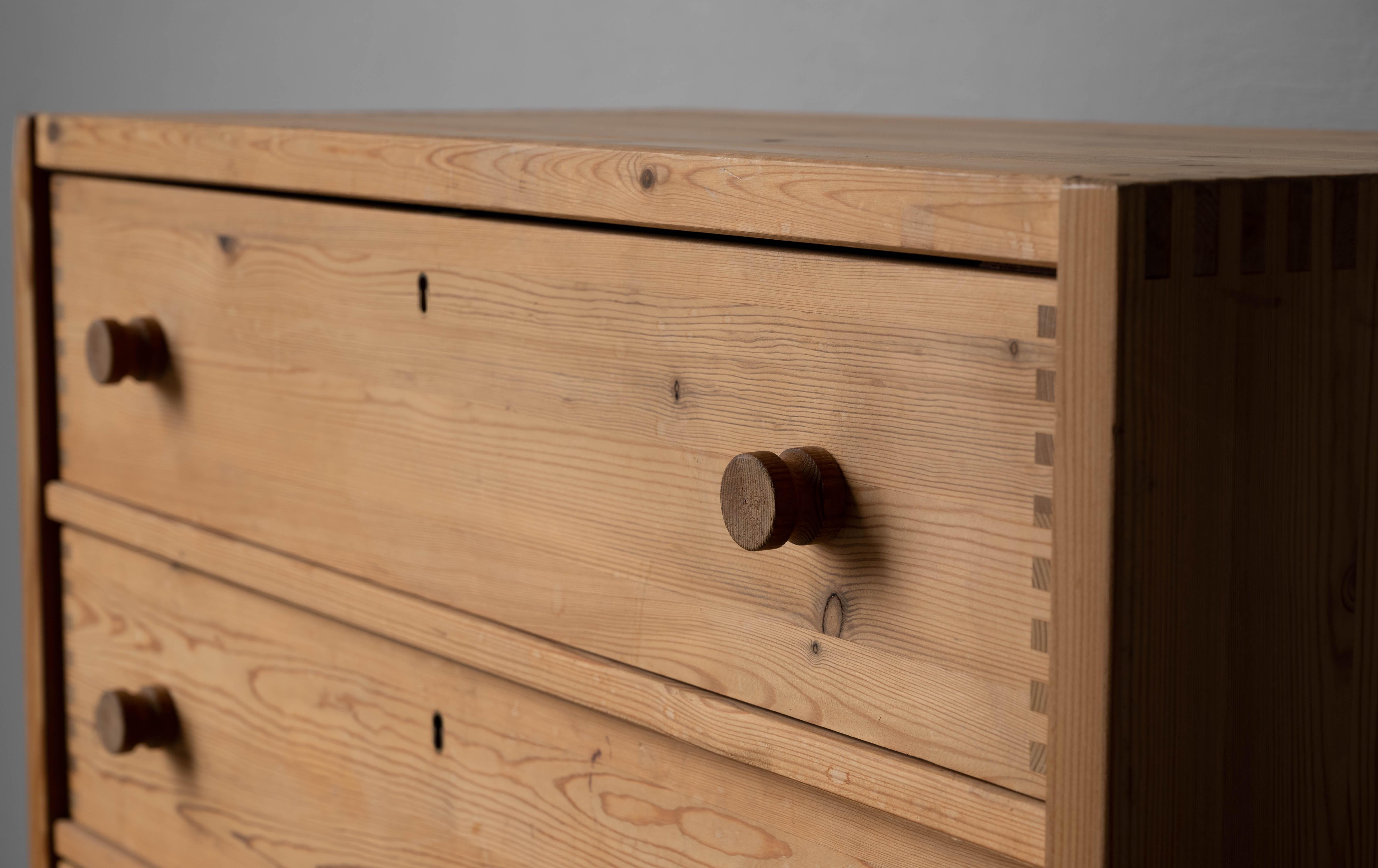 Danish Designer, Dresser / Chest of Drawers, Pine, Denmark, 1970s 4