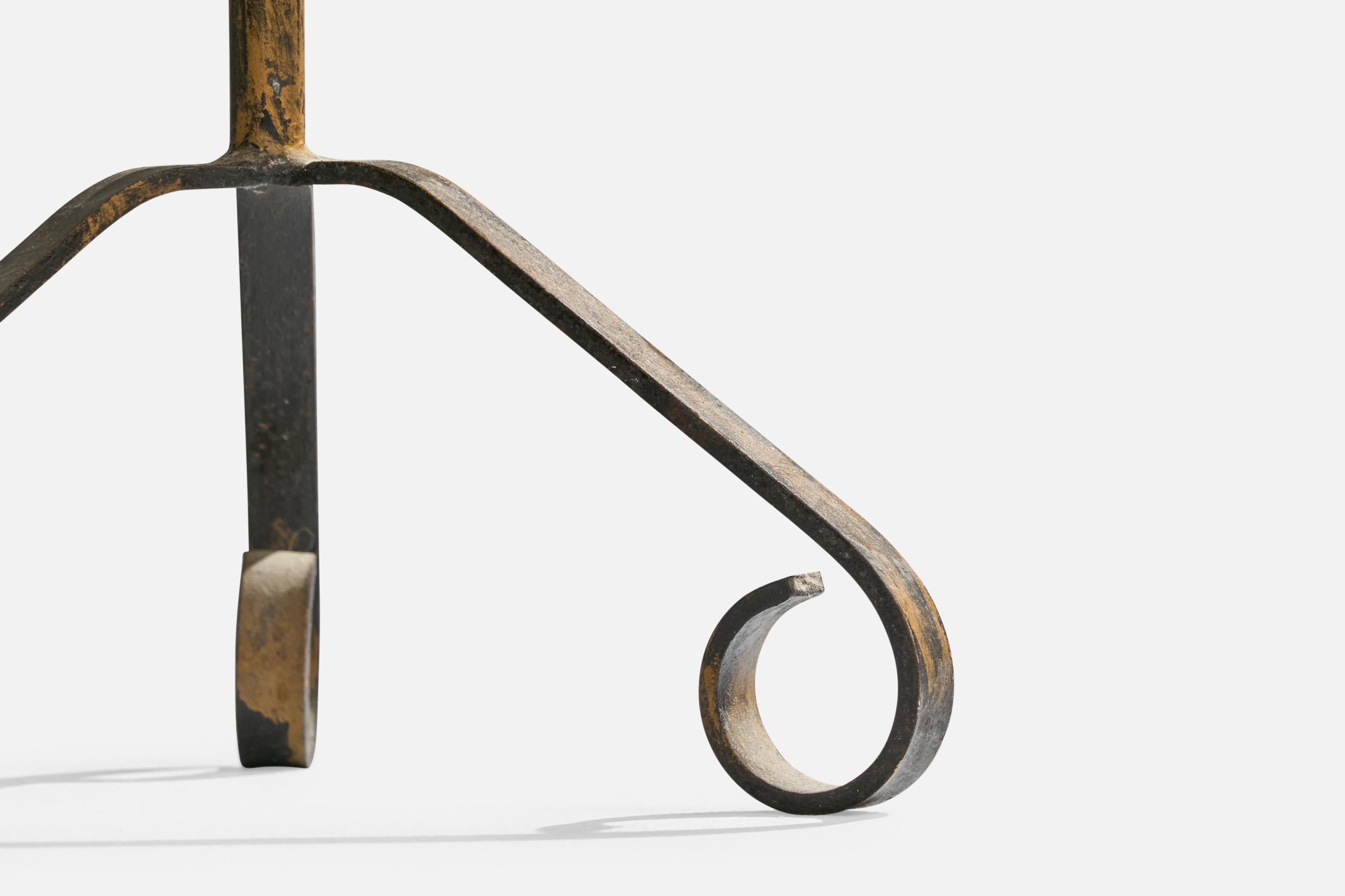 Designer danois, lampadaire, laiton, papier, Danemark, années 1930 en vente 3