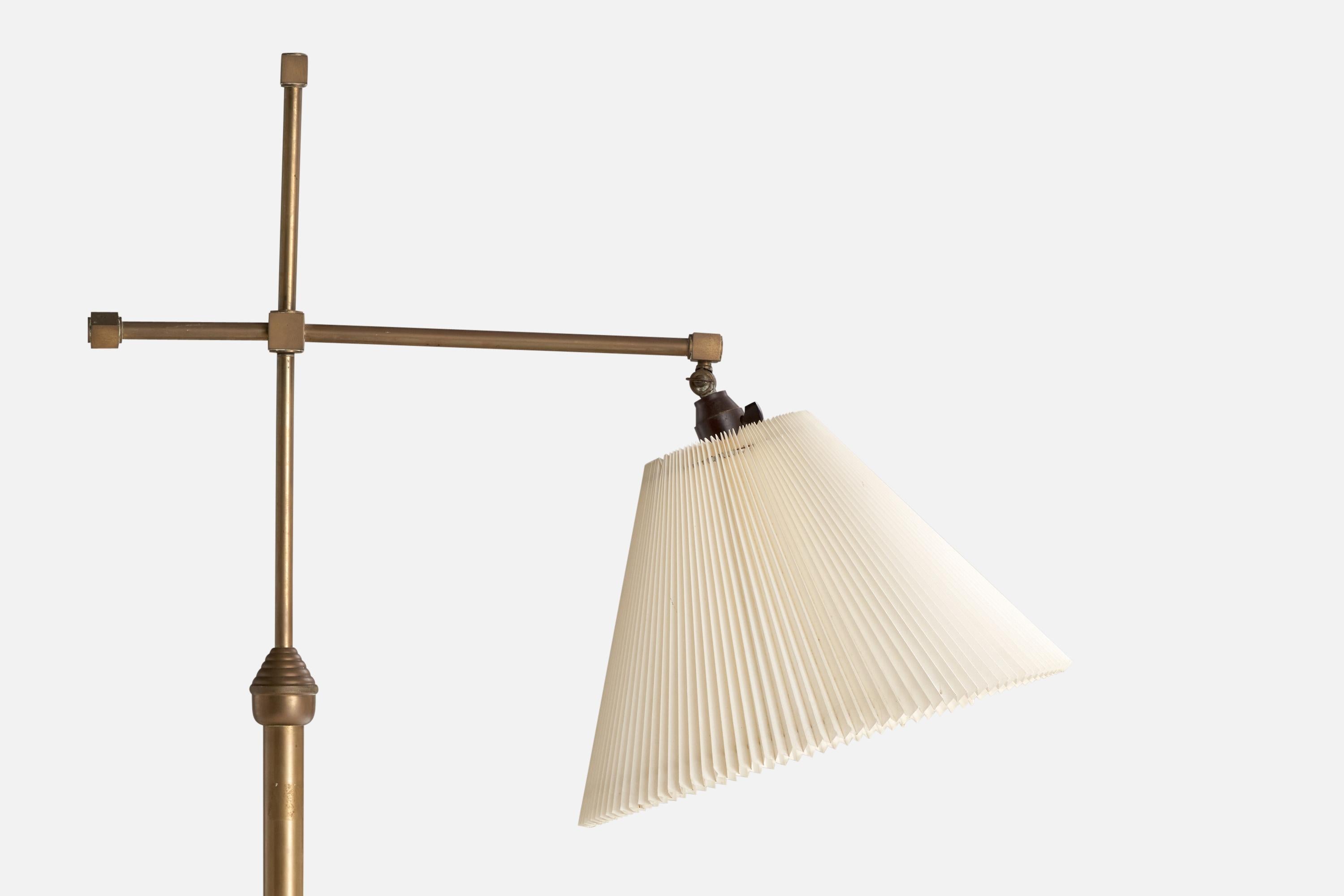Danois Designer danois, lampadaire, bronze, papier, Danemark, années 1930 en vente