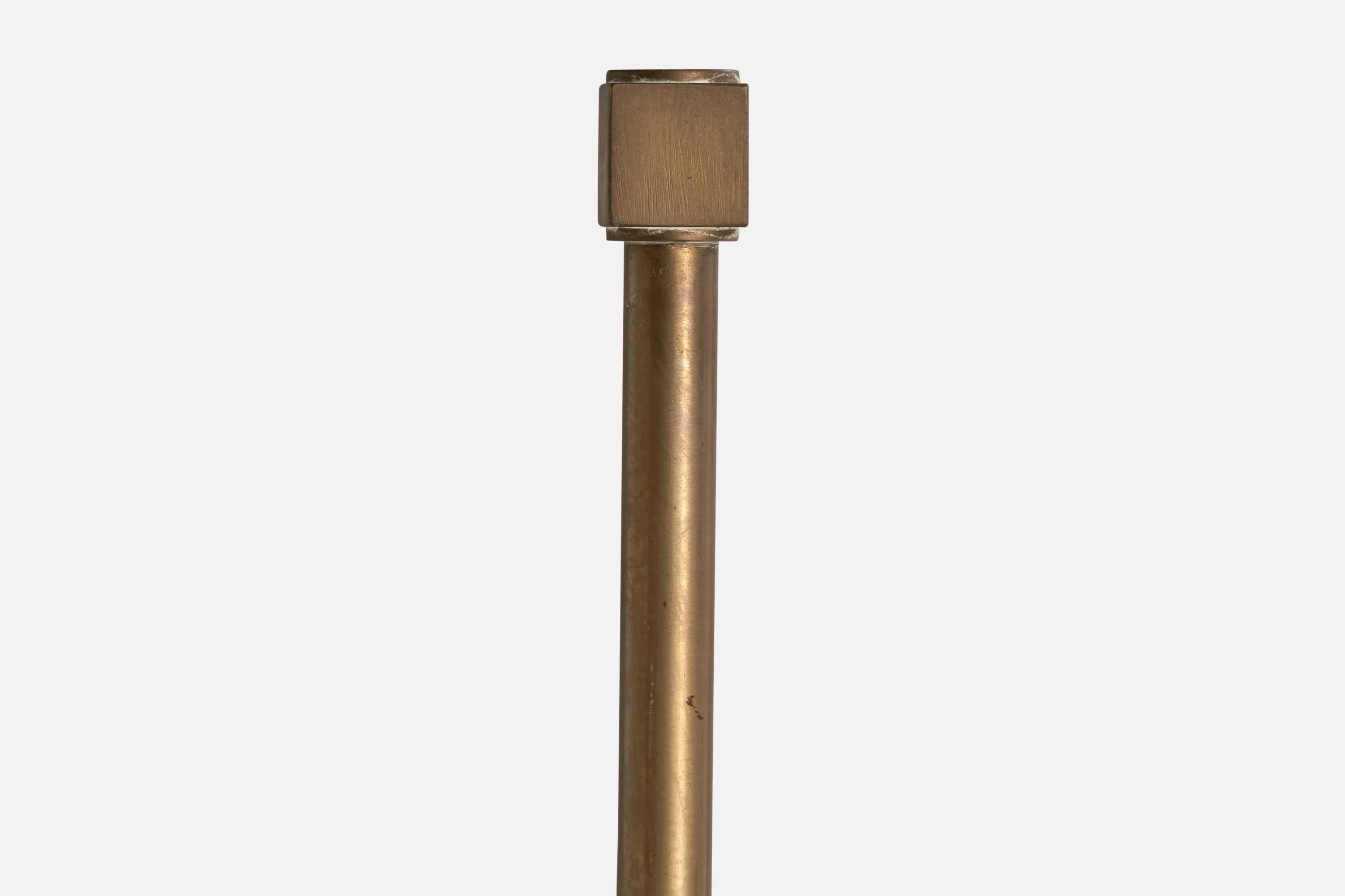 Bronze Designer danois, lampadaire, bronze, papier, Danemark, années 1930 en vente