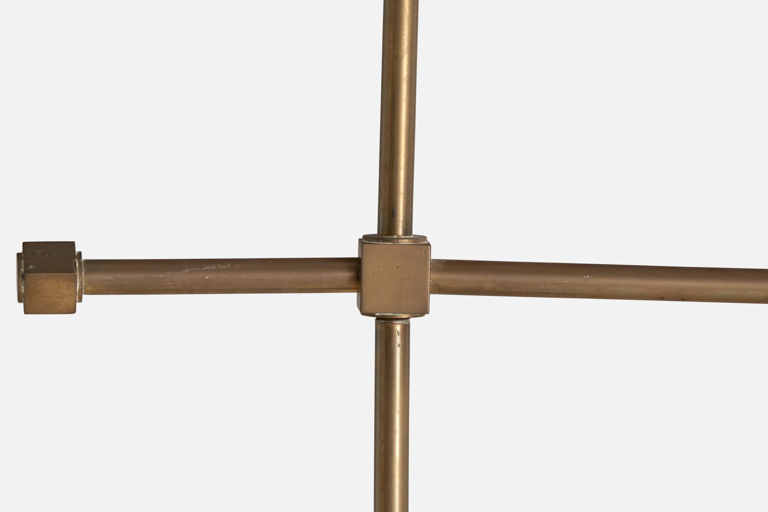 Designer danois, lampadaire, bronze, papier, Danemark, années 1930 en vente 1