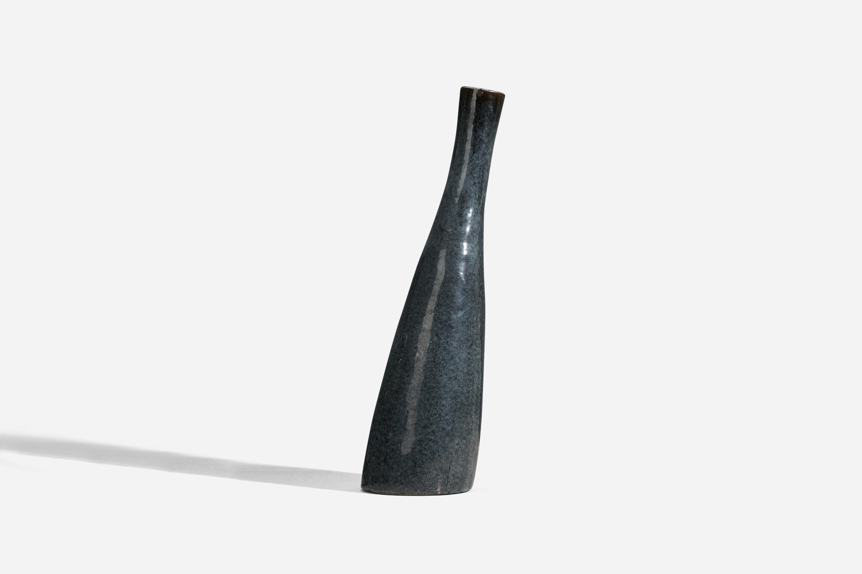 A grey glazed stoneware vase designed and produced in Denmark, 1960s.

Unique studio production work.