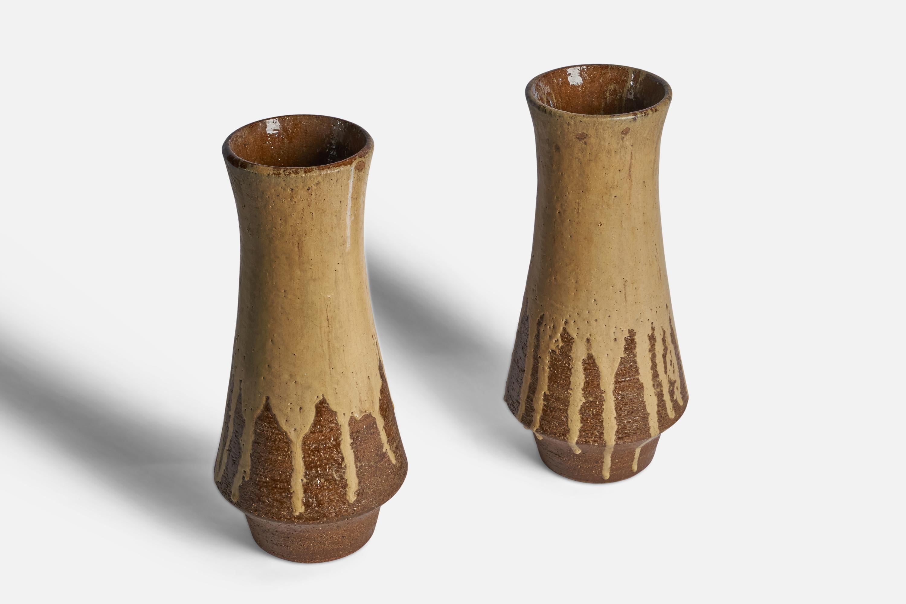 Post-Modern Danish Designer, Floor Vases, Stoneware, Denmark, 1973 For Sale