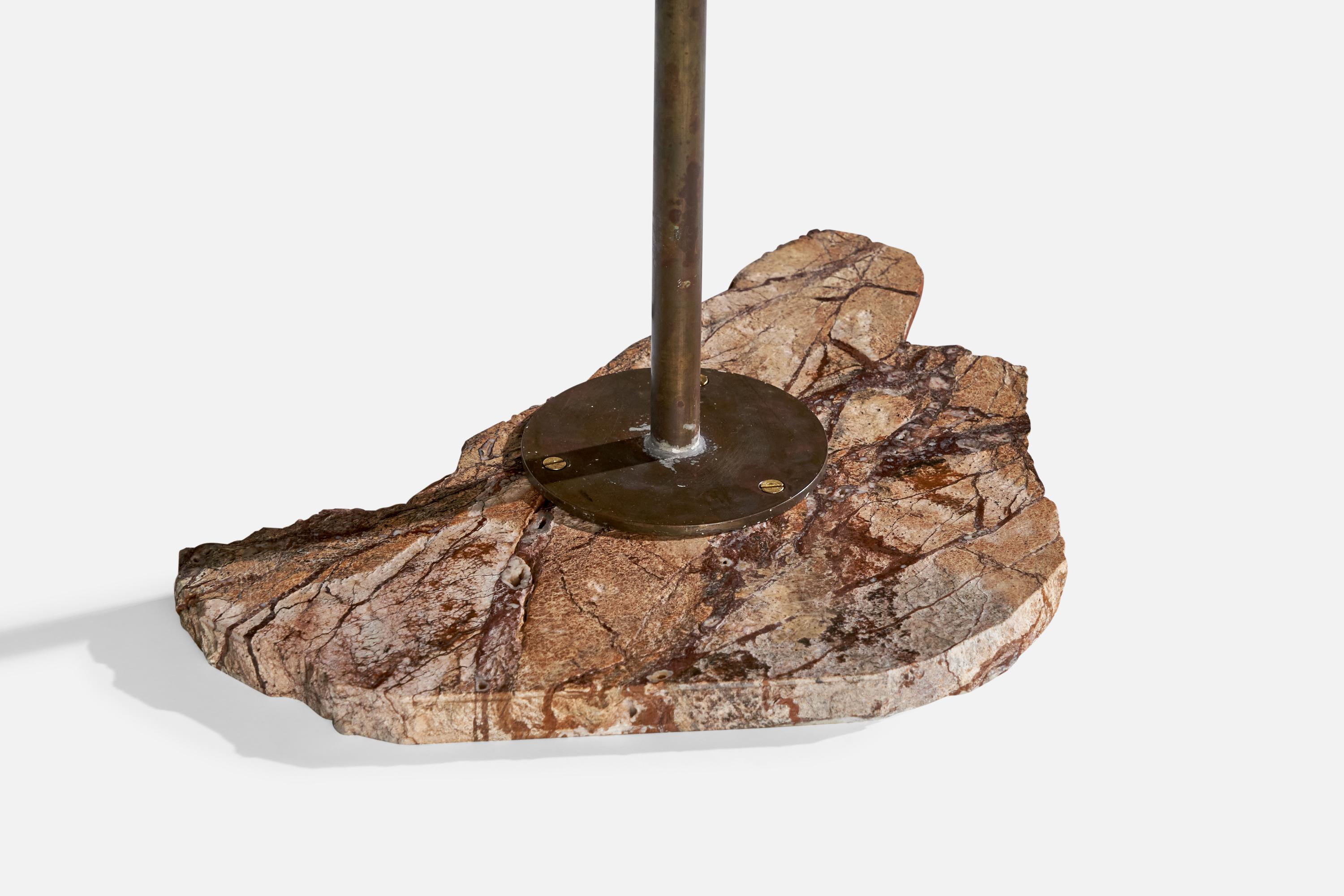 Danish Designer, Garden Light, Copper, Marble, Denmark, 1940s For Sale 3
