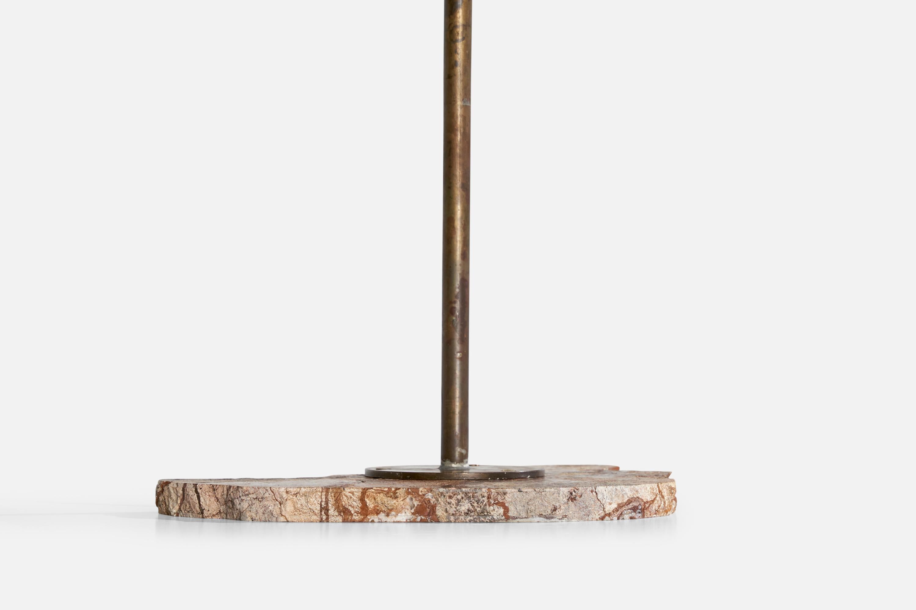 Danish Designer, Garden Light, Copper, Marble, Denmark, 1940s For Sale 4