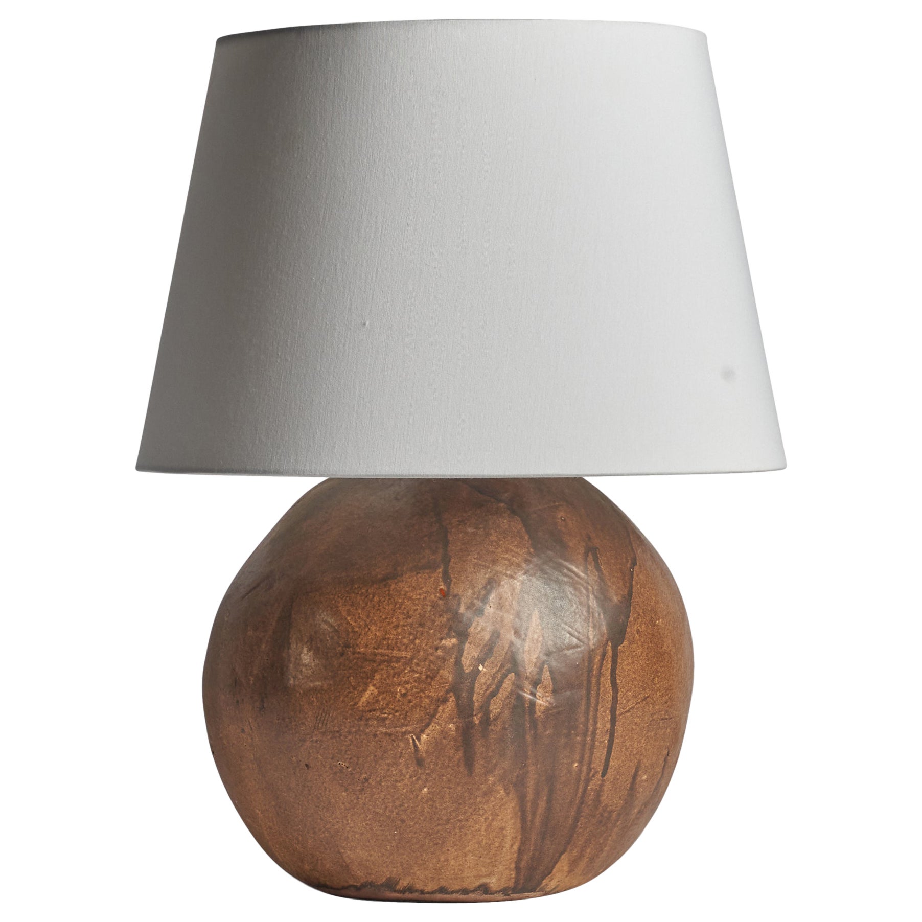 Diseñador danés, Lámpara de mesa grande, cerámica, Dinamarca, años 60
