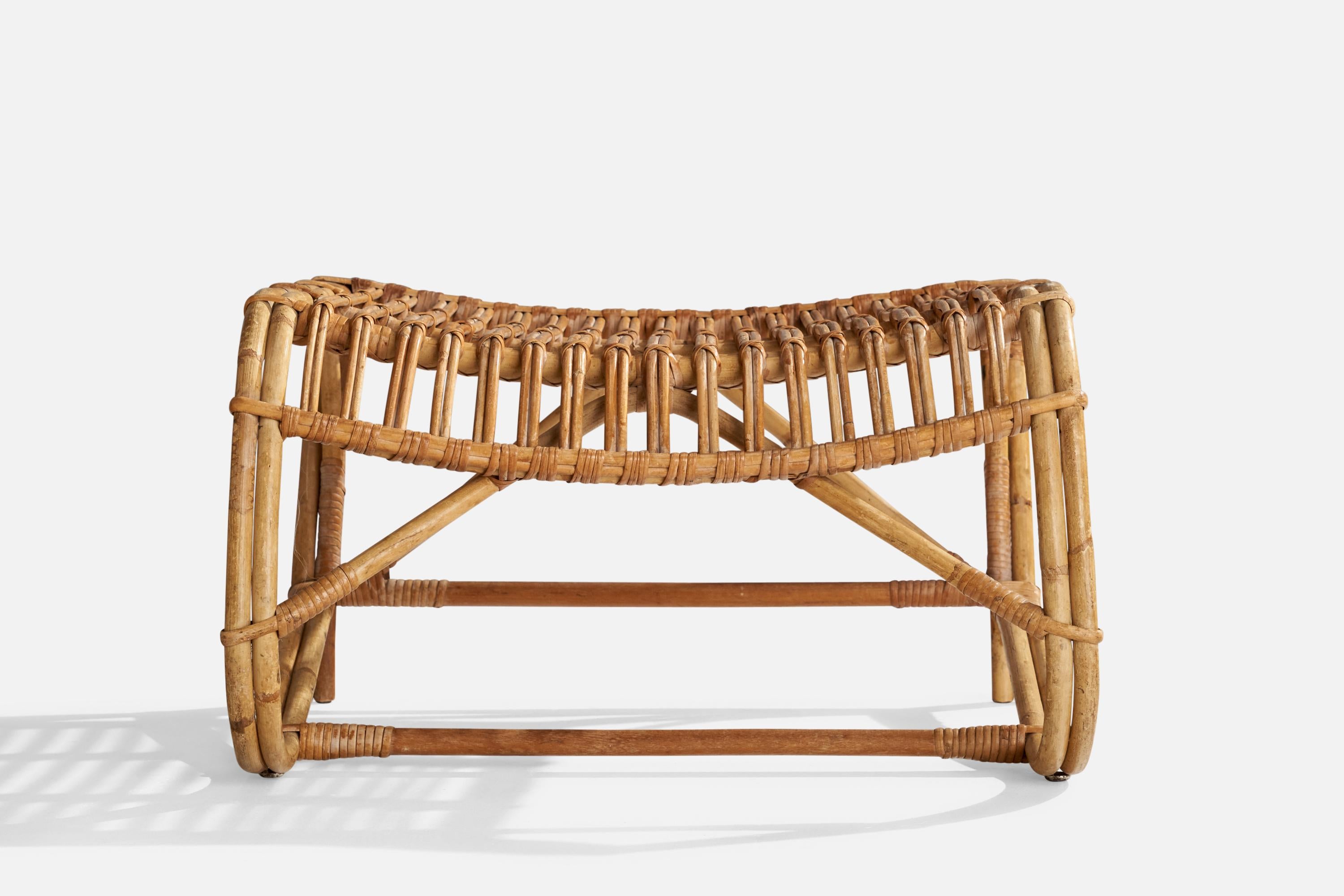 Danish Designer, Lounge Chair, Bamboo, Rattan, Denmark, 1940s 6