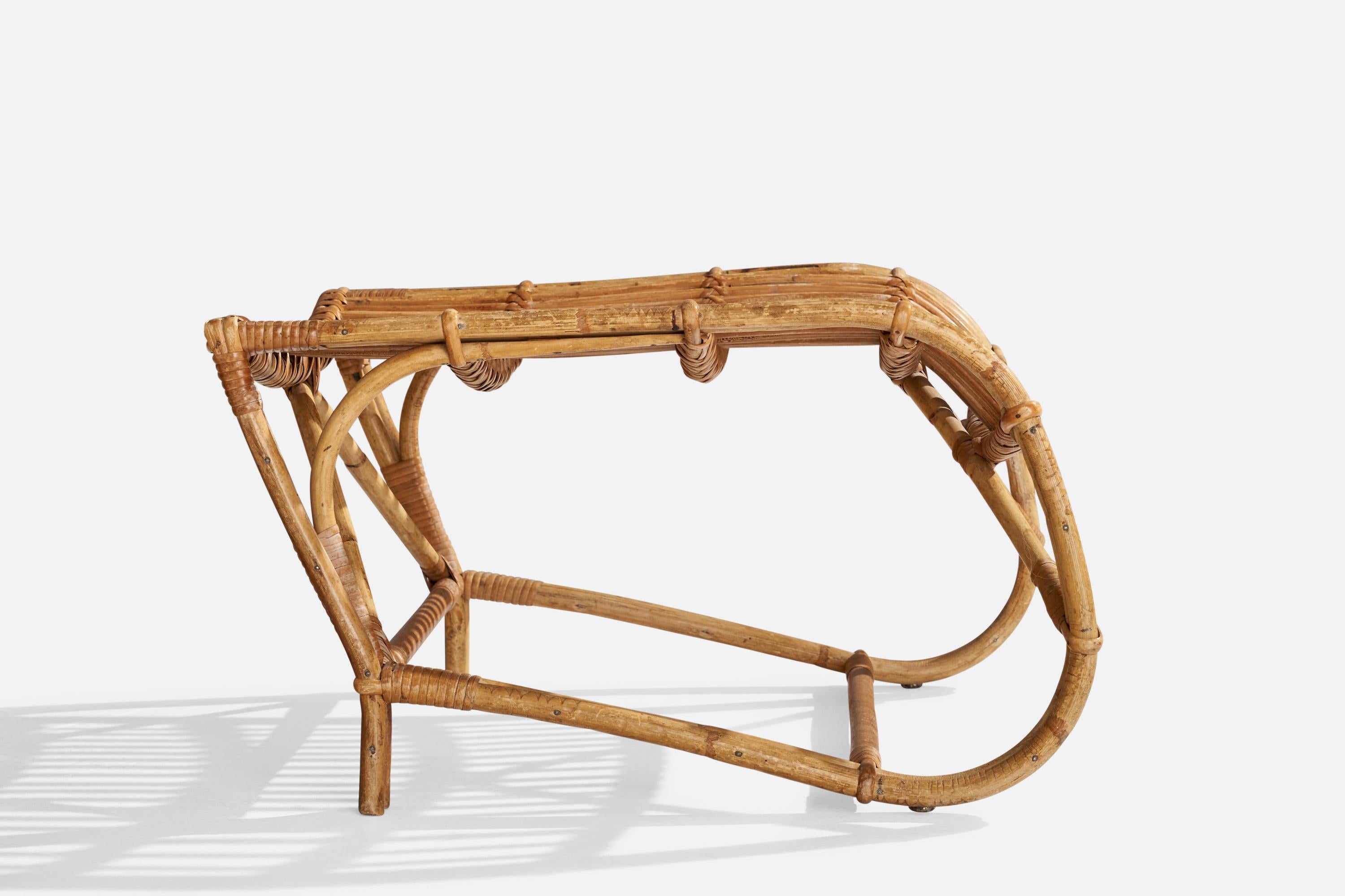 Danish Designer, Lounge Chair, Bamboo, Rattan, Denmark, 1940s 7