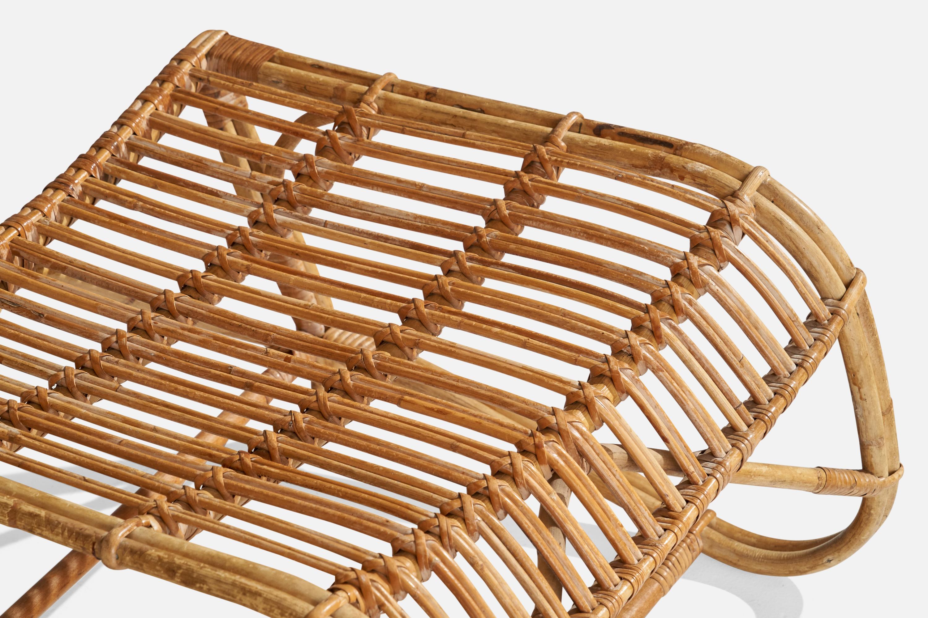 Danish Designer, Lounge Chair, Bamboo, Rattan, Denmark, 1940s 8