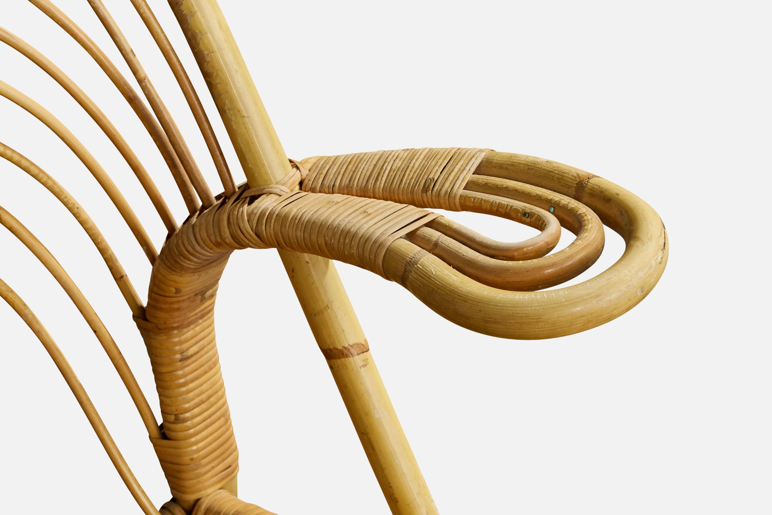 Designer danese, sedie da salotto, bambù, rattan, Danimarca, anni '50 in vendita 3