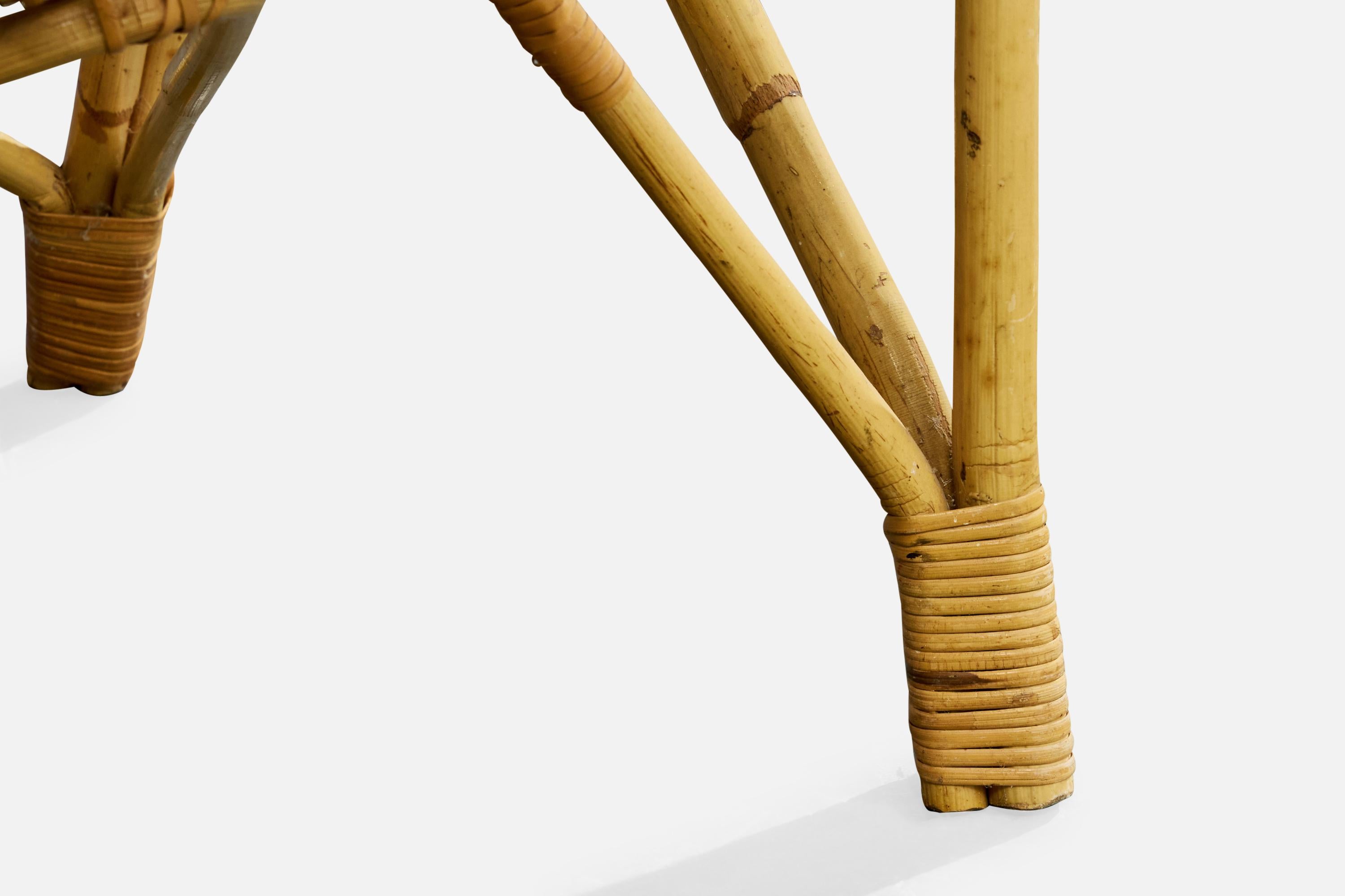 Designer danese, sedie da salotto, bambù, rattan, Danimarca, anni '50 in vendita 6
