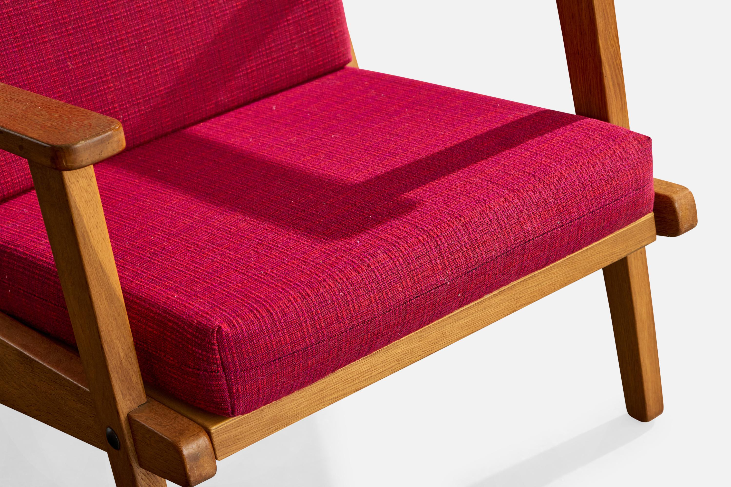 Danish Designer, Lounge Chairs, Pine, Fabric, Denmark, 1960s en venta 3