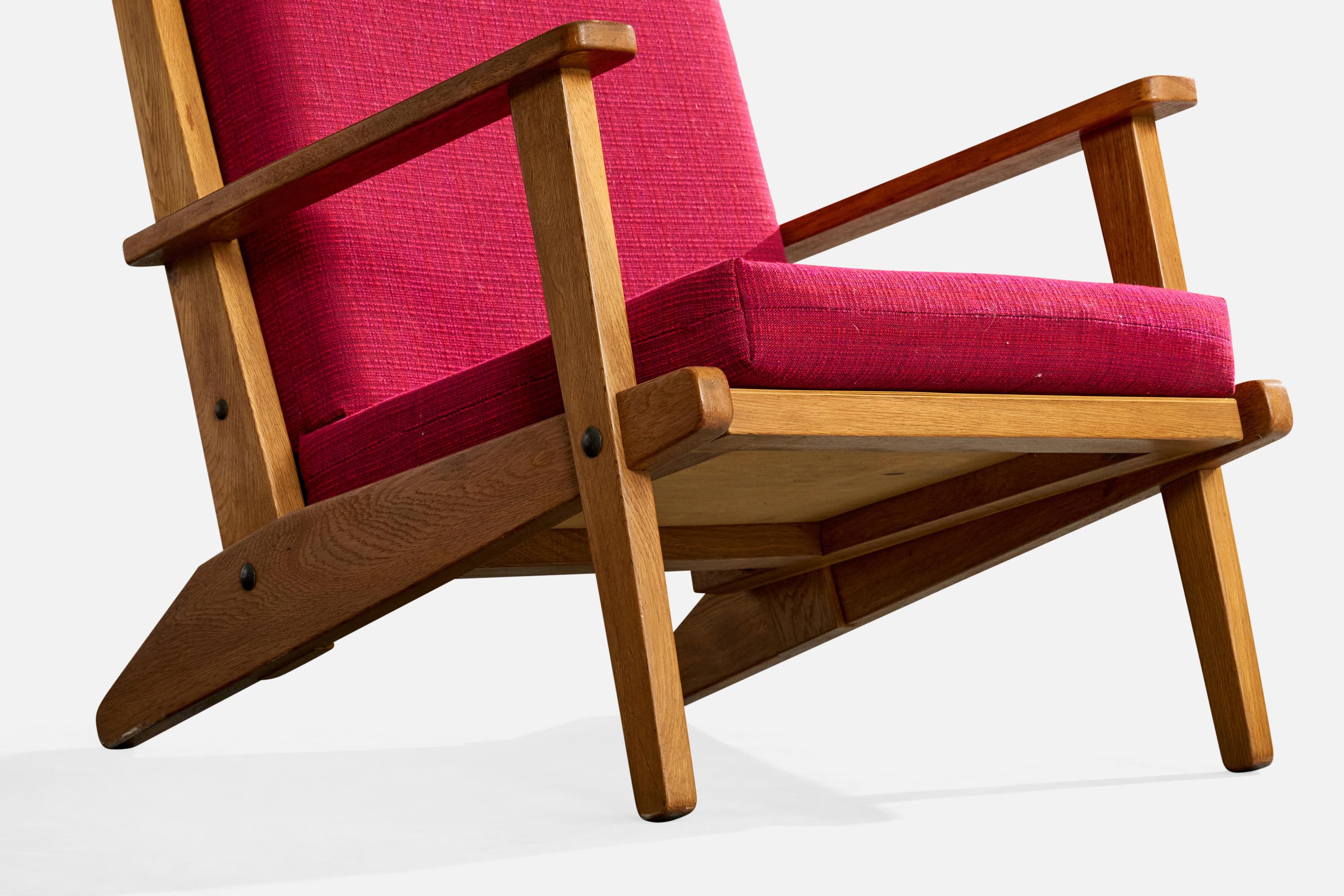 Danish Designer, Lounge Chairs, Pine, Fabric, Denmark, 1960s en venta 4