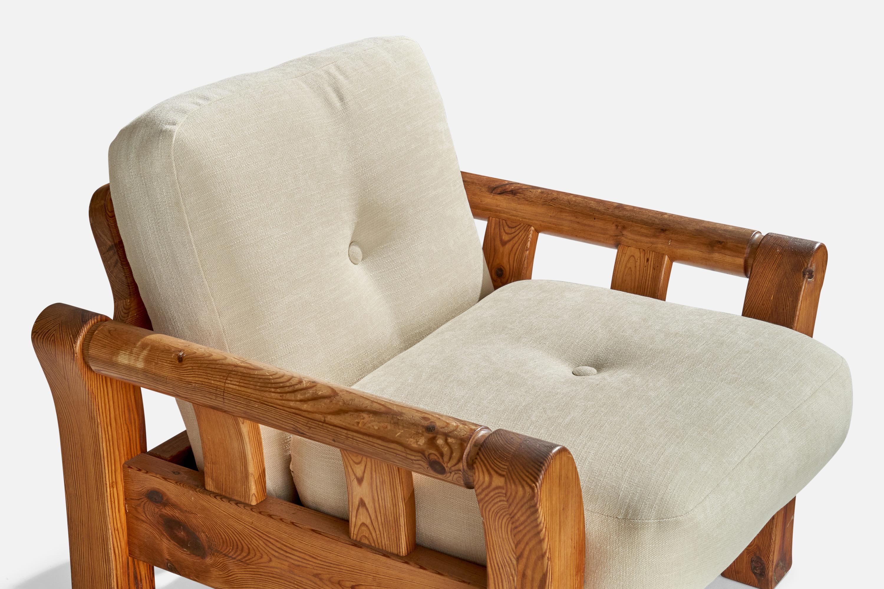 Designer danois, chaises longues, pin, tissu, Danemark, années 1970 en vente 4
