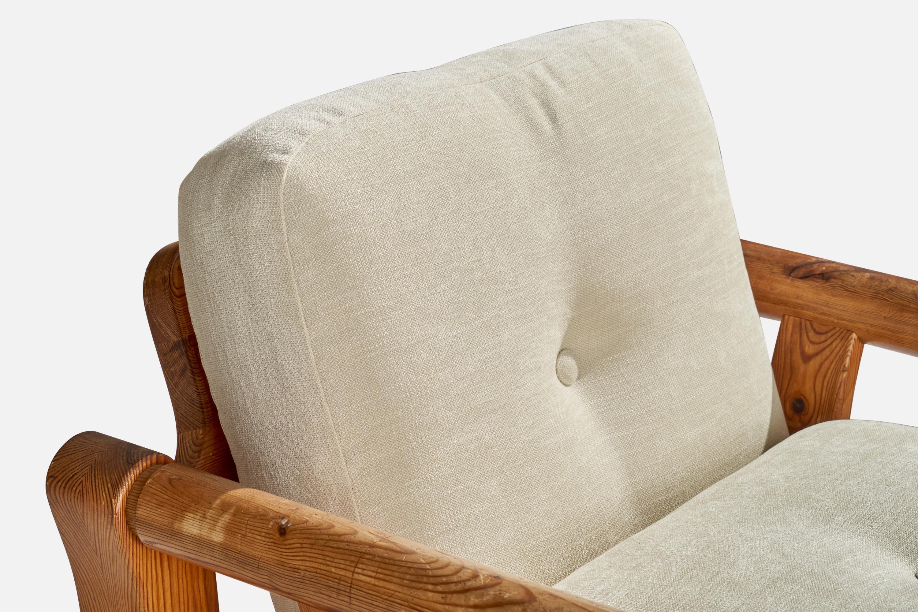 Designer danois, chaises longues, pin, tissu, Danemark, années 1970 en vente 5