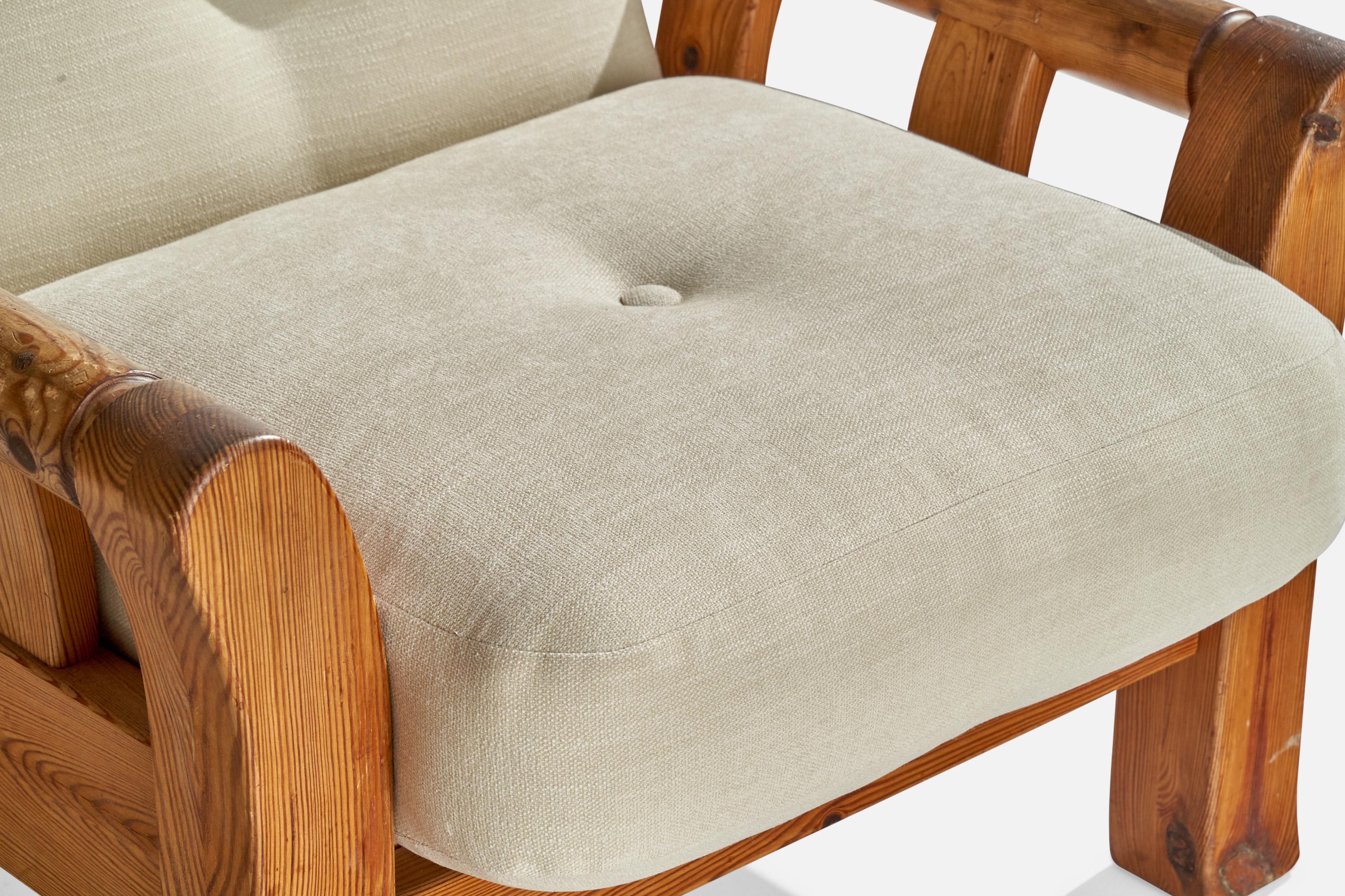 Designer danois, chaises longues, pin, tissu, Danemark, années 1970 en vente 7