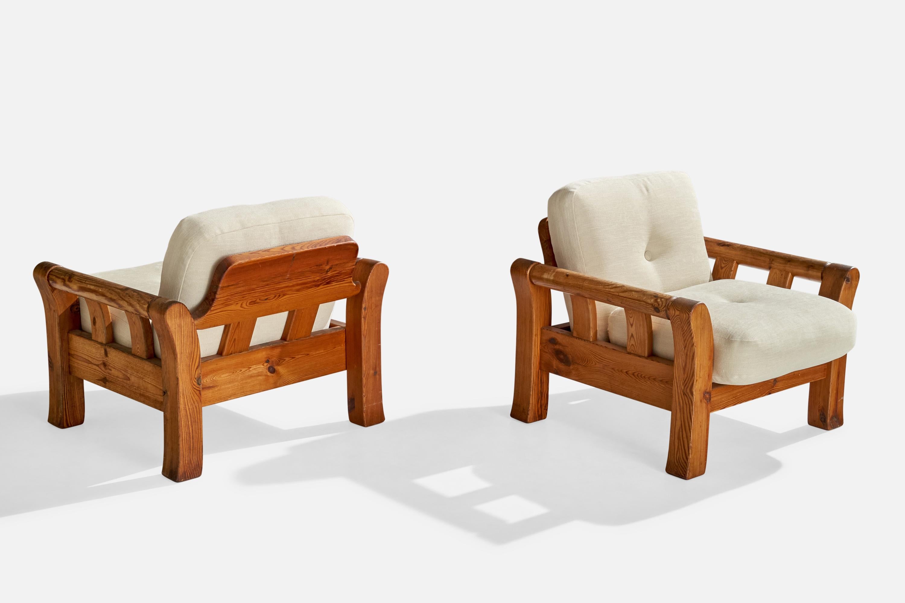 Danois Designer danois, chaises longues, pin, tissu, Danemark, années 1970 en vente