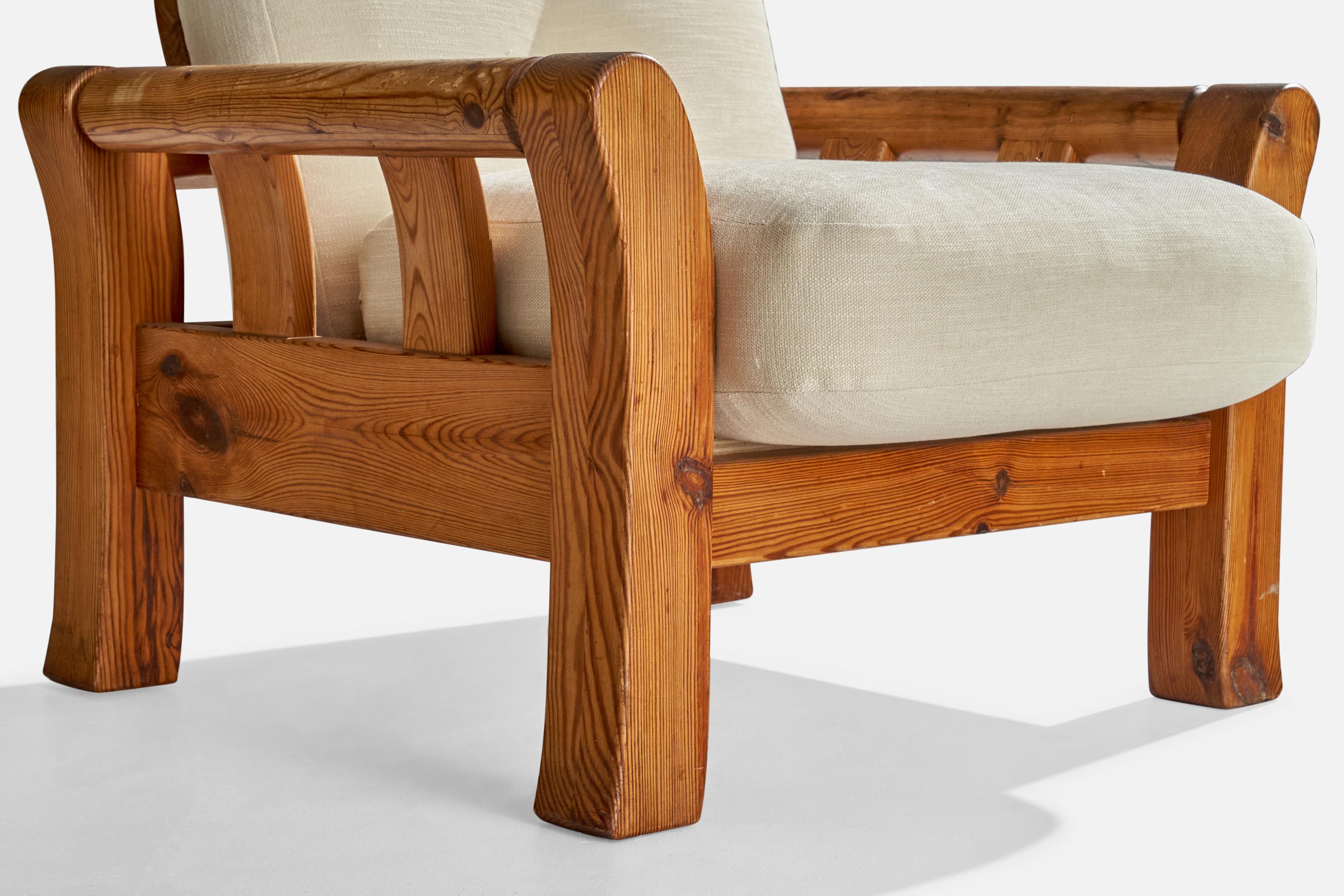 Designer danois, chaises longues, pin, tissu, Danemark, années 1970 Bon état - En vente à High Point, NC