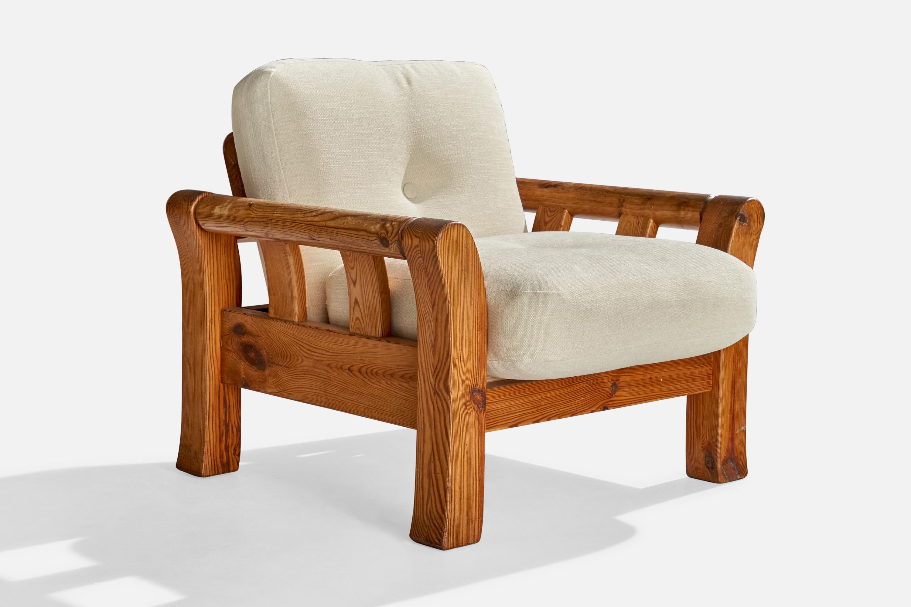 Designer danois, chaises longues, pin, tissu, Danemark, années 1970 en vente 1