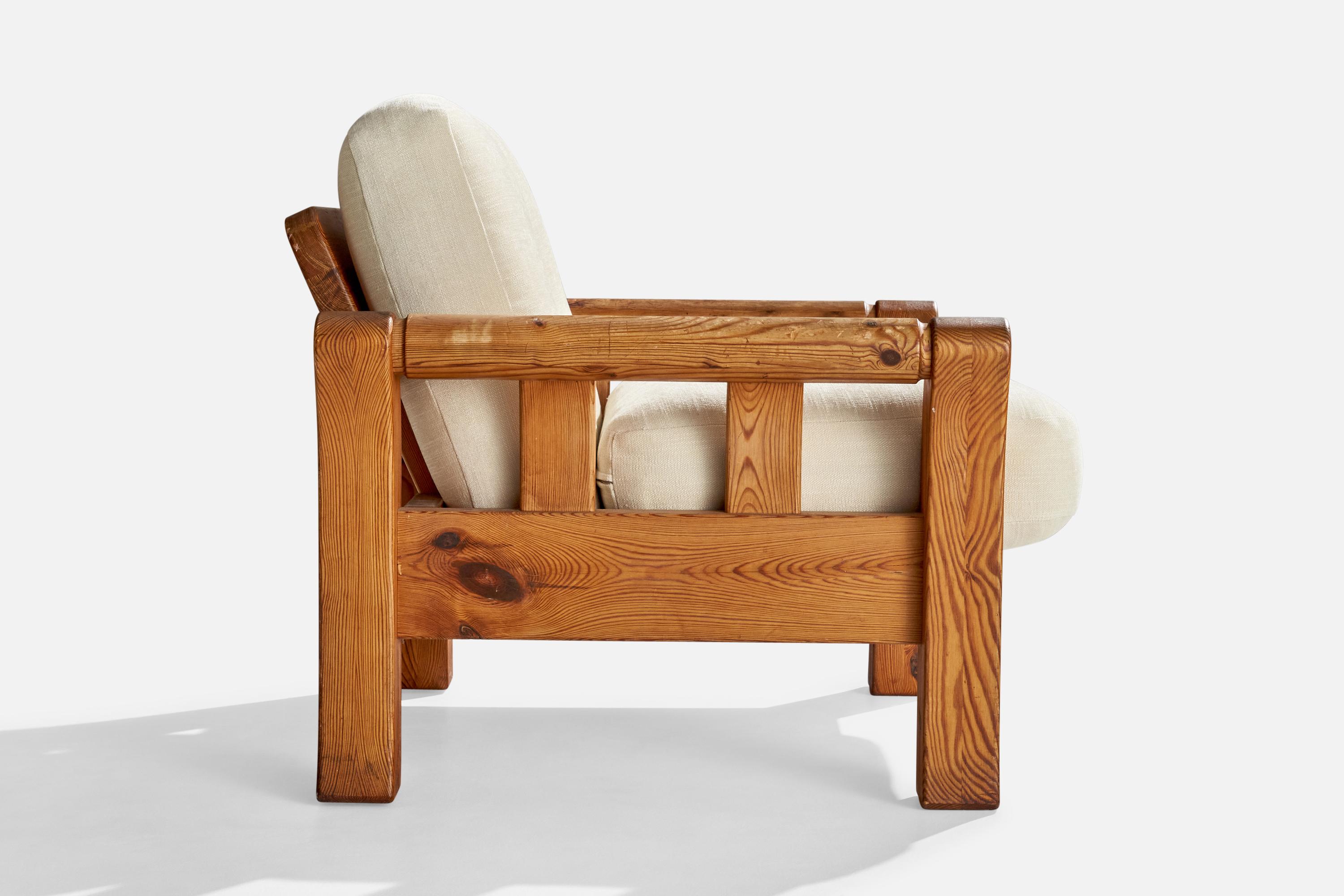 Designer danois, chaises longues, pin, tissu, Danemark, années 1970 en vente 3