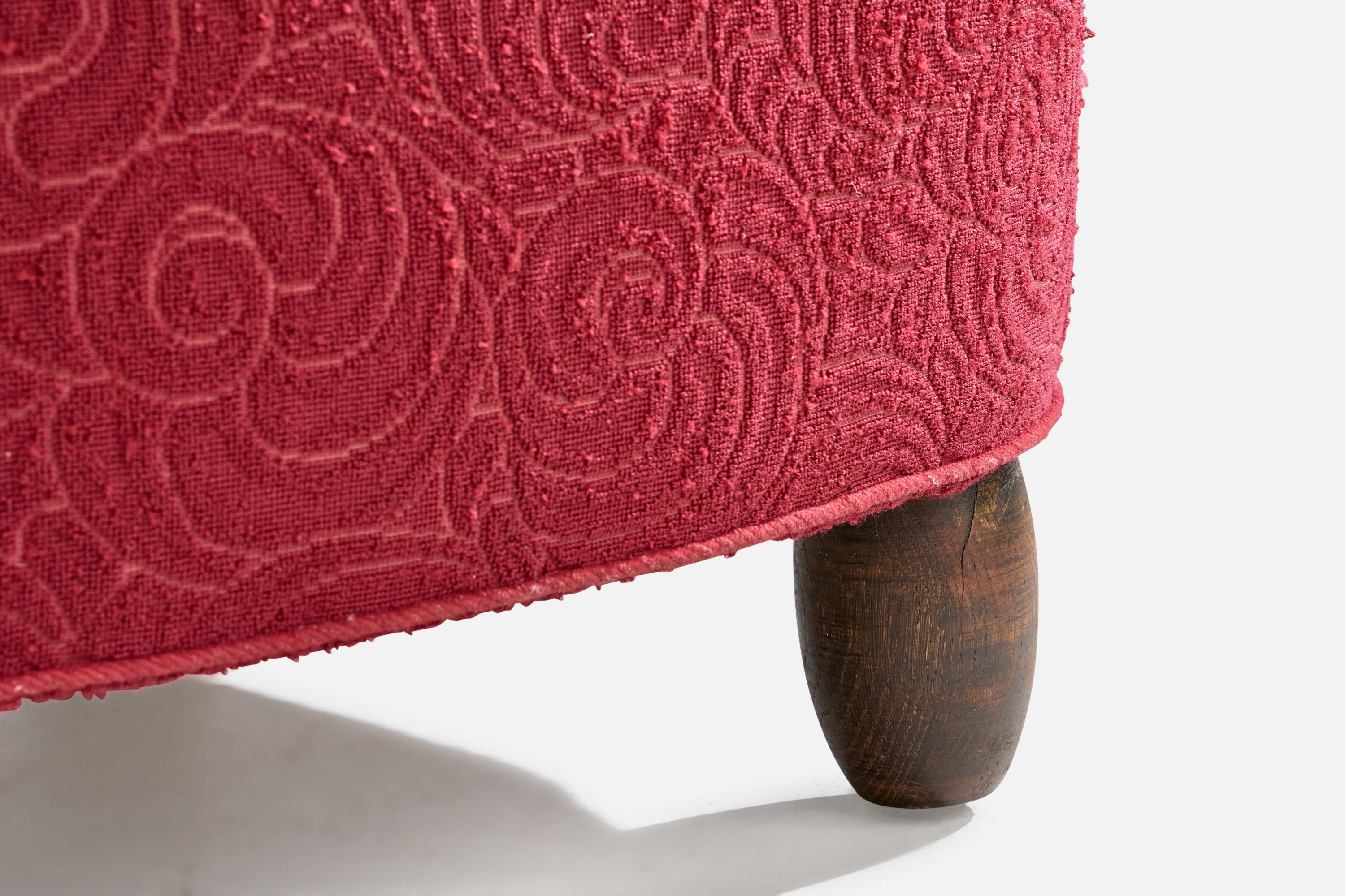 Designer danois, chaises longues, Wood, tissu, Danemark, années 1940 en vente 7