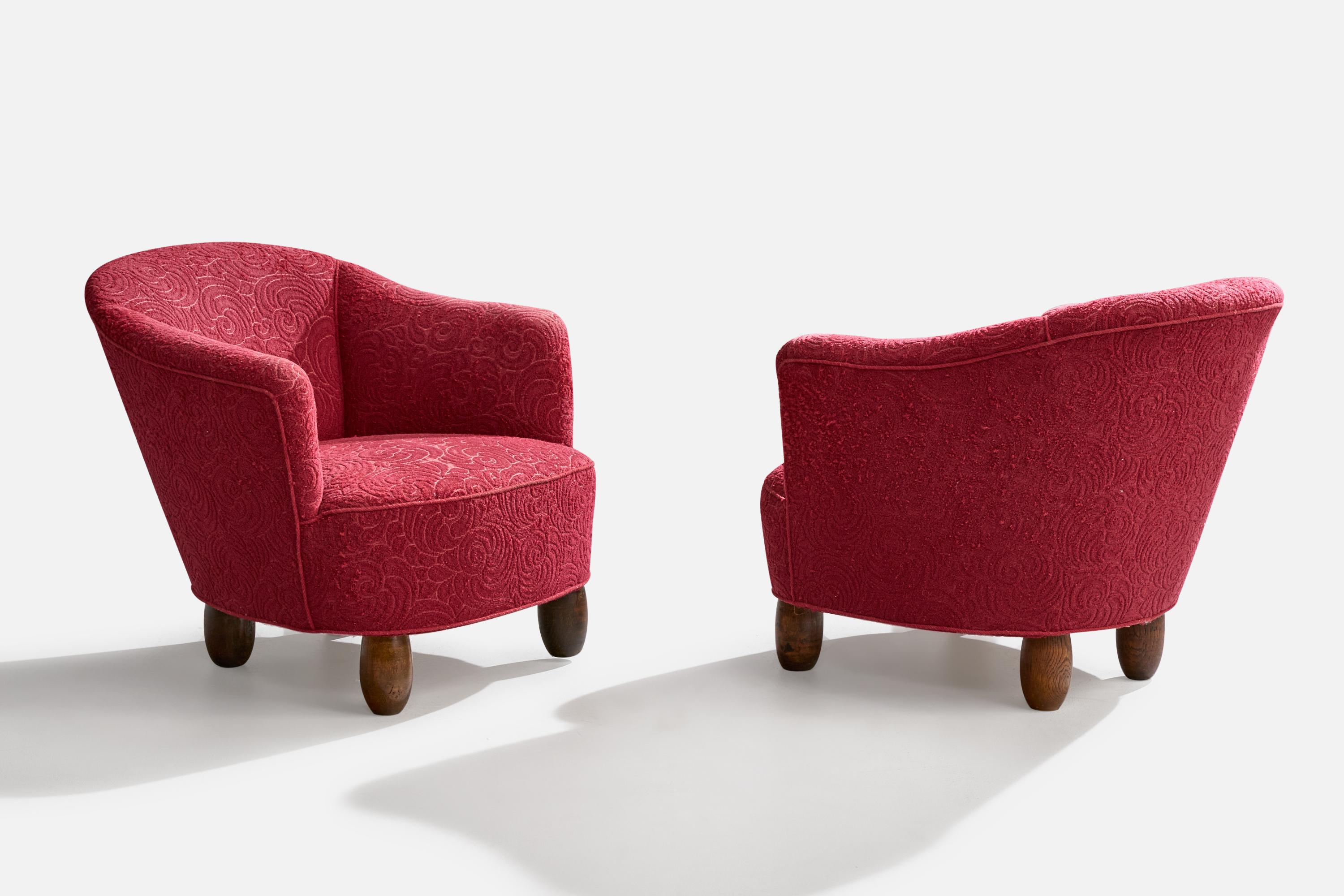 Danois Designer danois, chaises longues, Wood, tissu, Danemark, années 1940 en vente