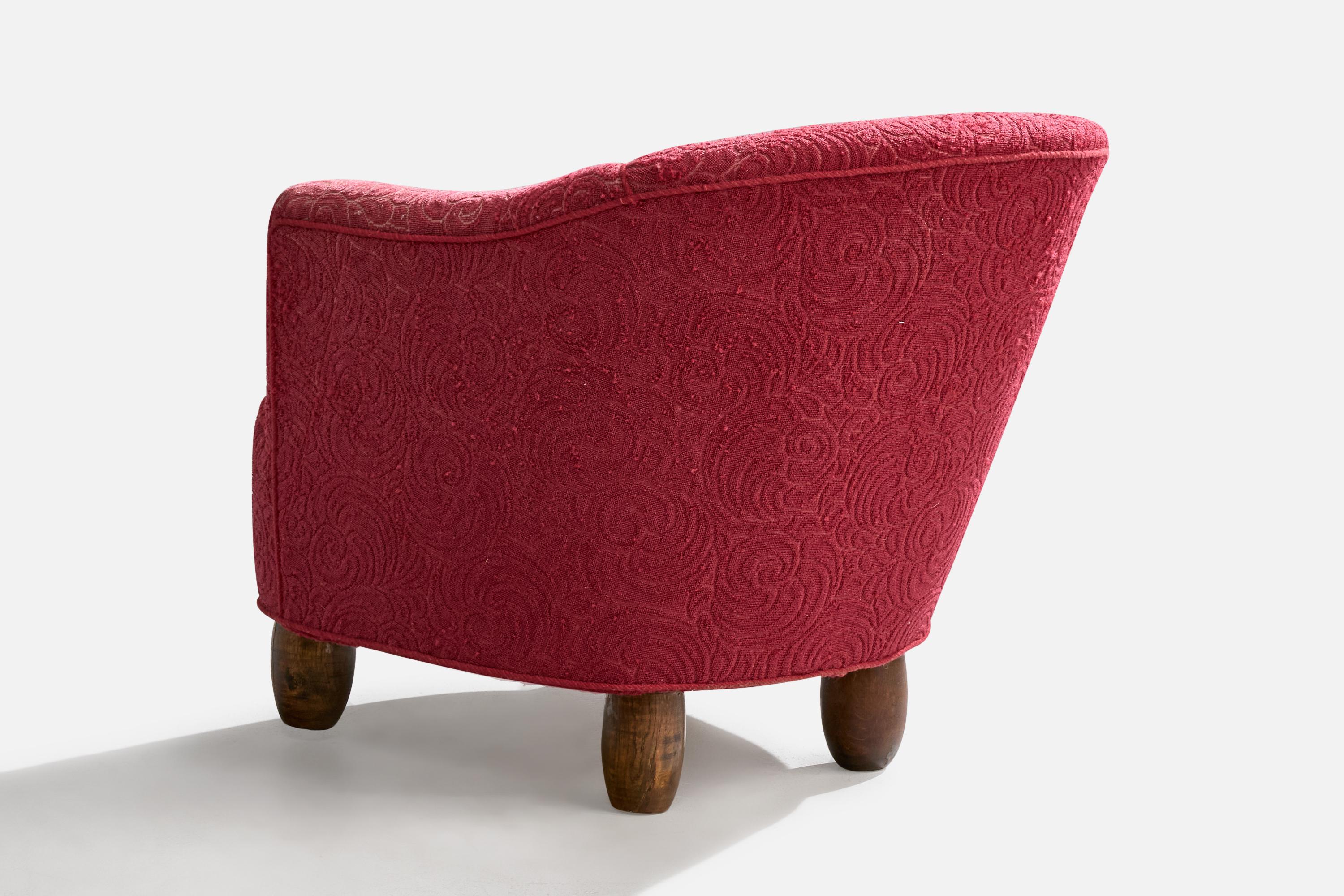 Tissu Designer danois, chaises longues, Wood, tissu, Danemark, années 1940 en vente