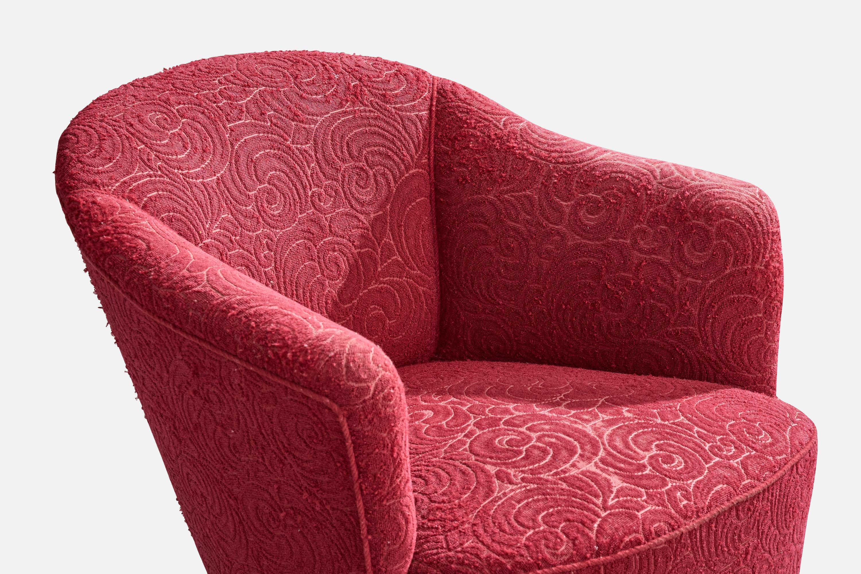 Designer danois, chaises longues, Wood, tissu, Danemark, années 1940 en vente 2