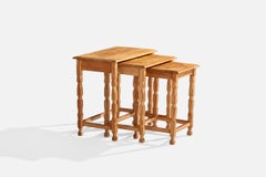 Designer danois, tables gigognes, Oak Oak, Danemark, années 1960