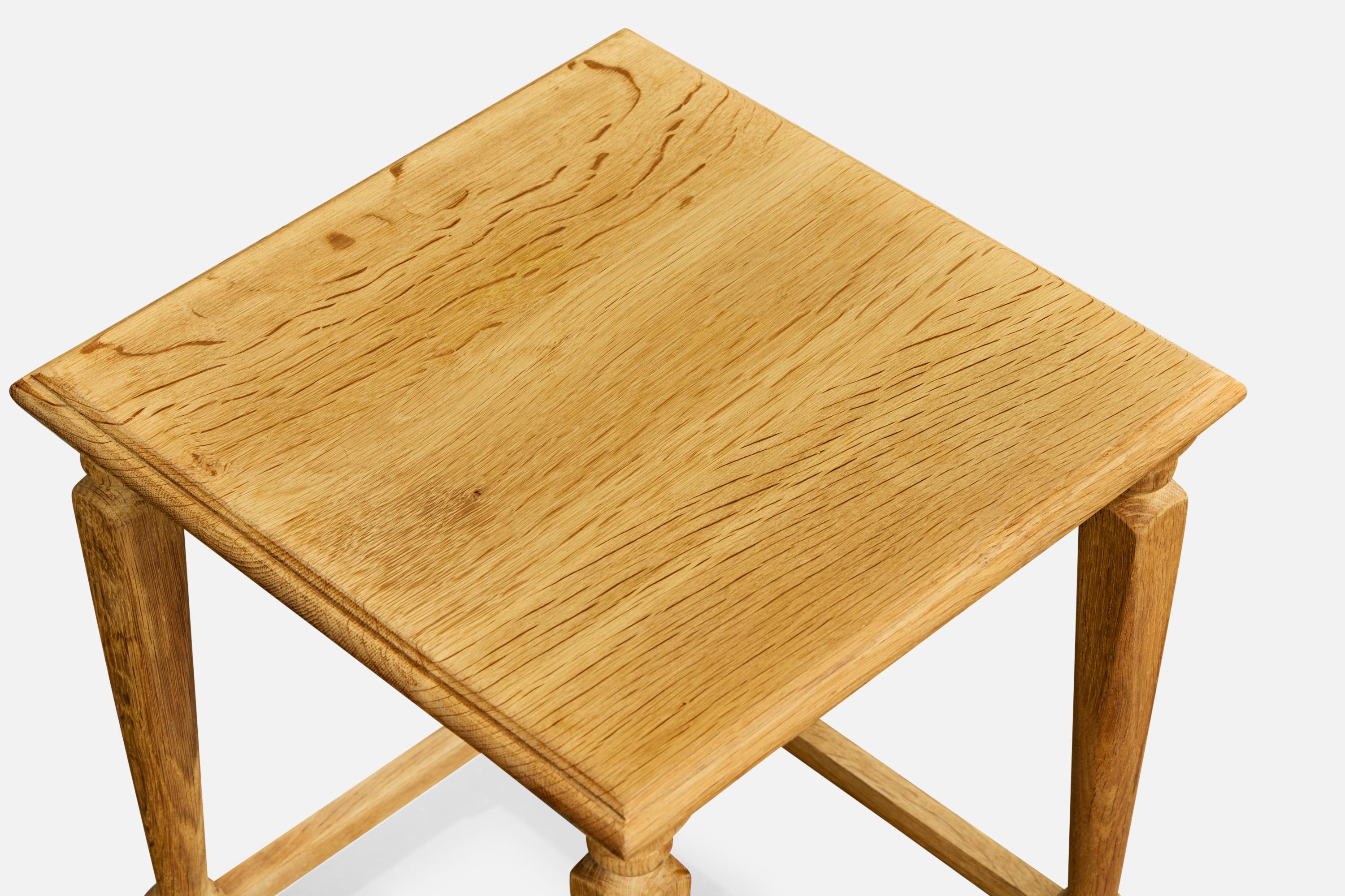 Danish Designer, Nesting Tables, Oak, Denmark, 1960s For Sale 2